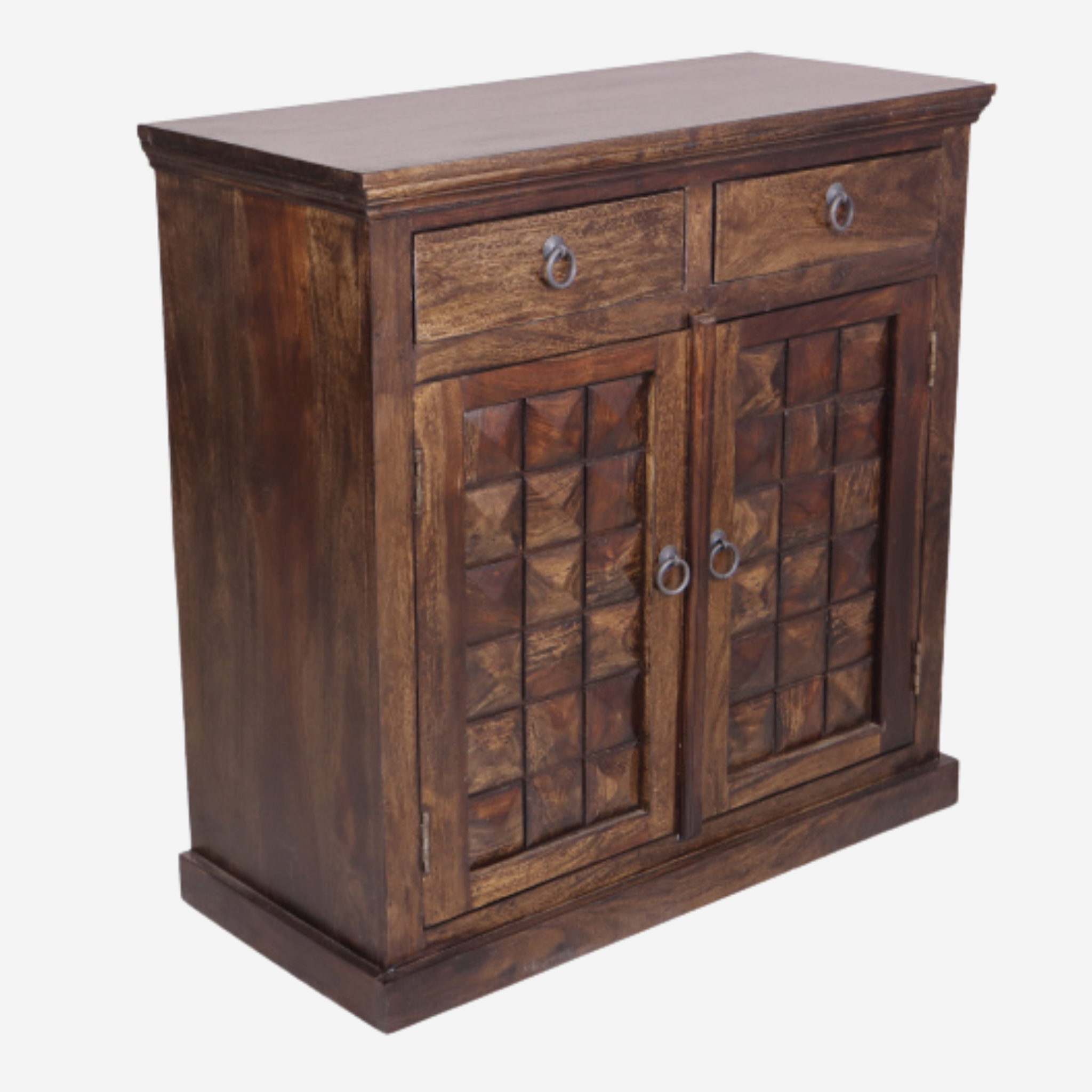 Diamond Shoerack with Two Drawer