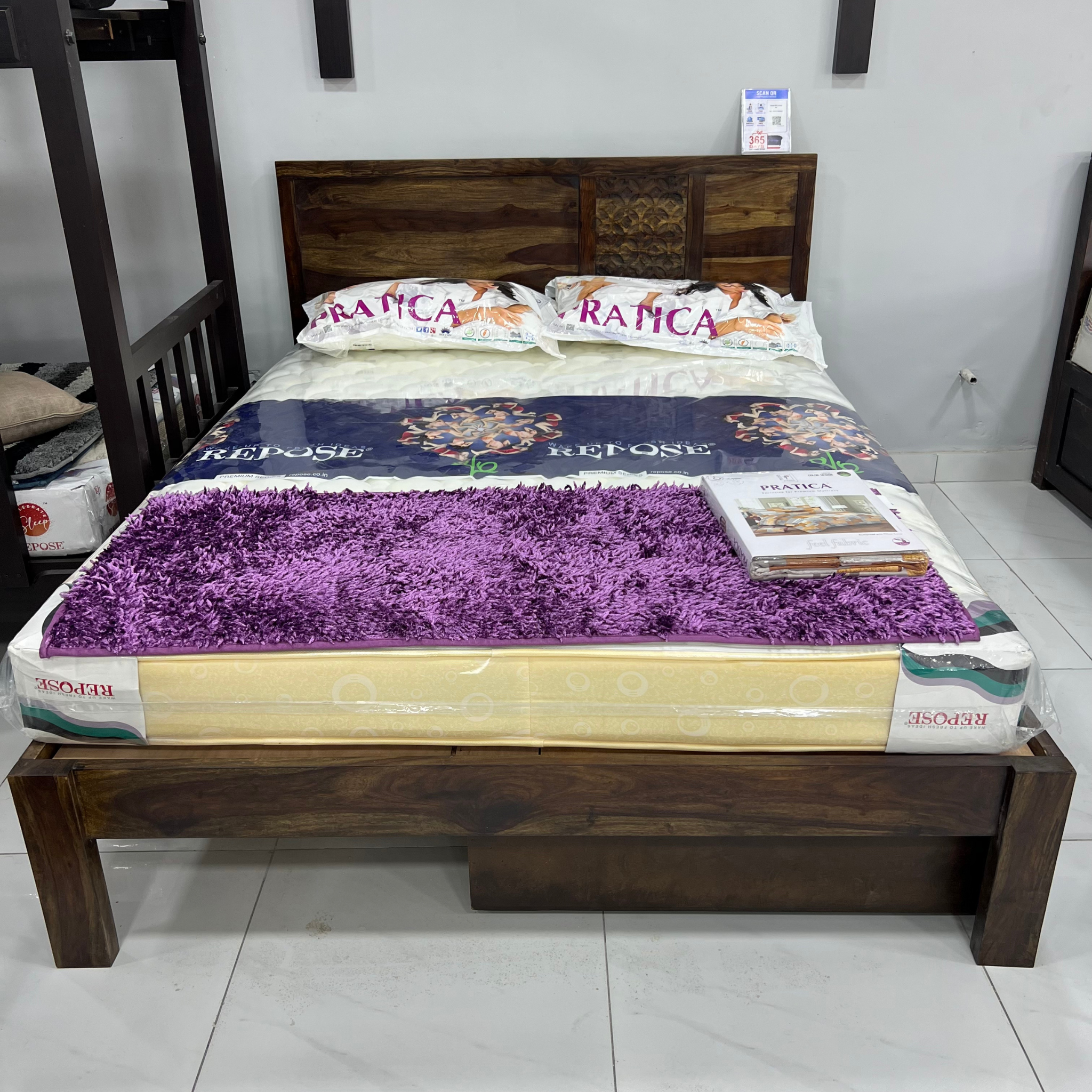 Criss Cross Wood Bed