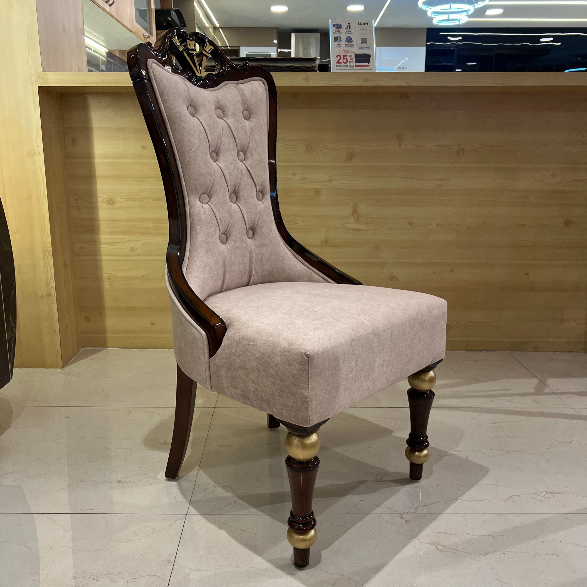 Golden Rose Dining Table with Chair