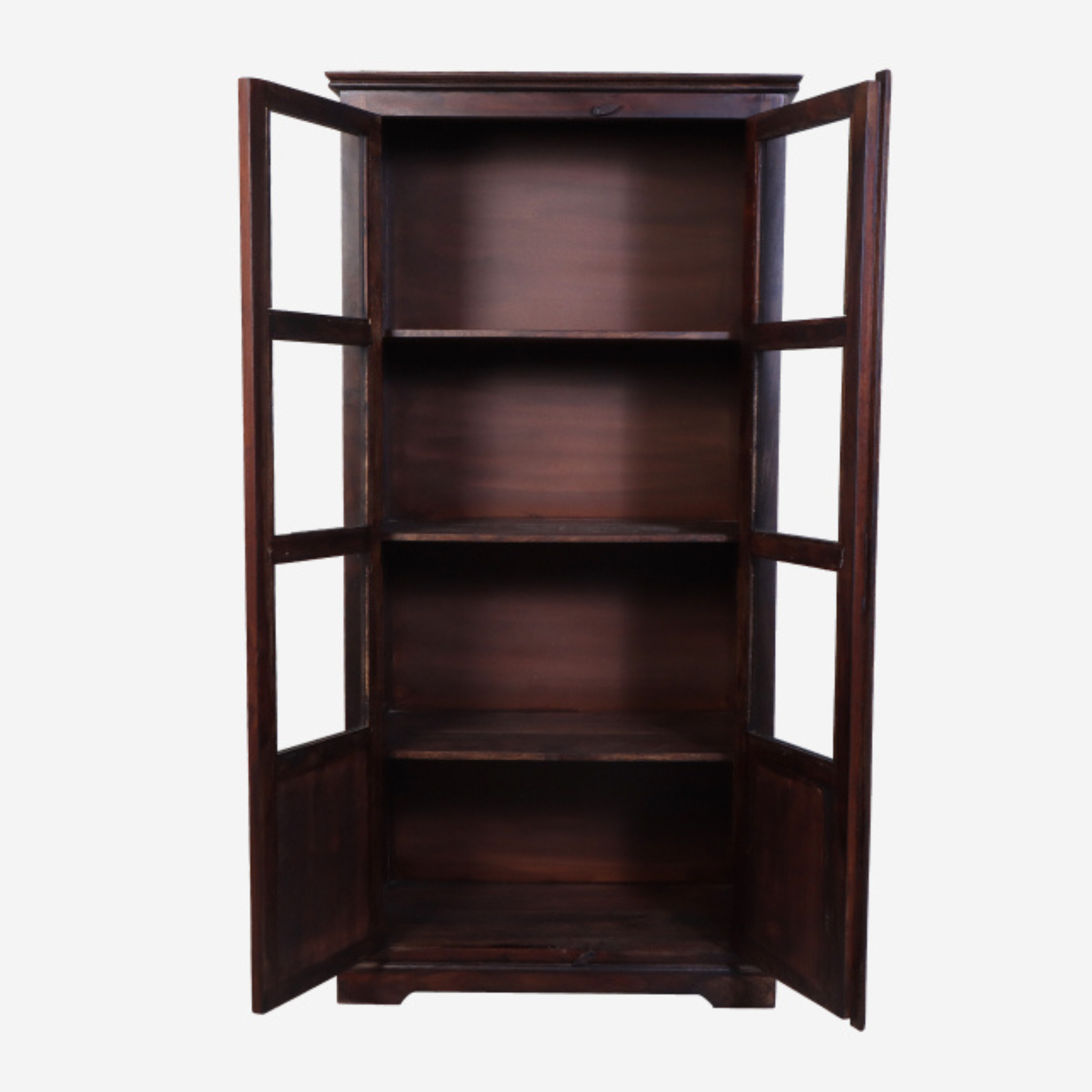 Nivaar Sheesham Wood Glass Almirah