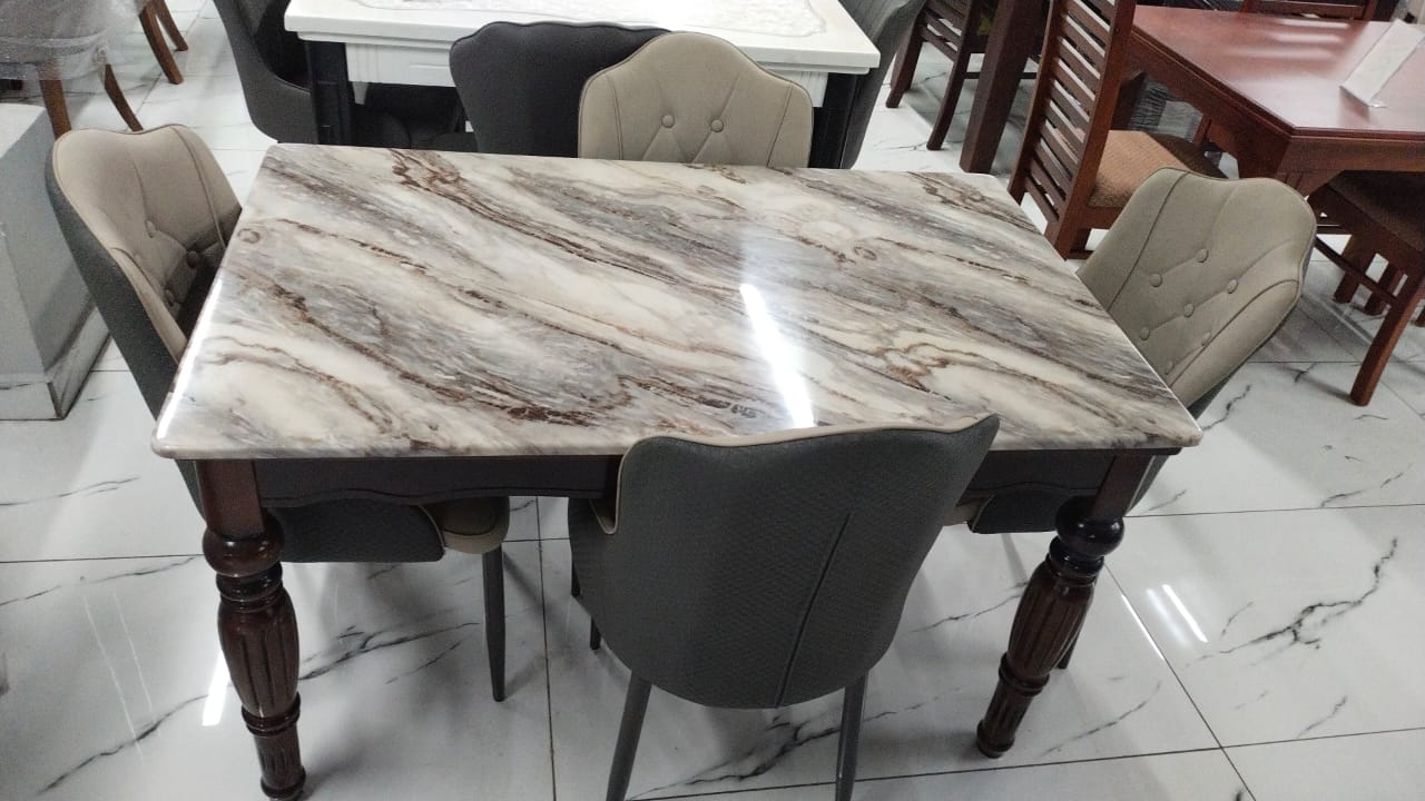4S Marble Dinning Table Set