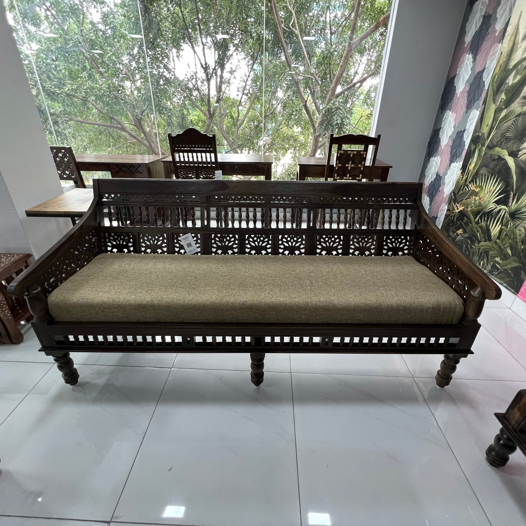 Maharaja Wooden Sofa With Cushion