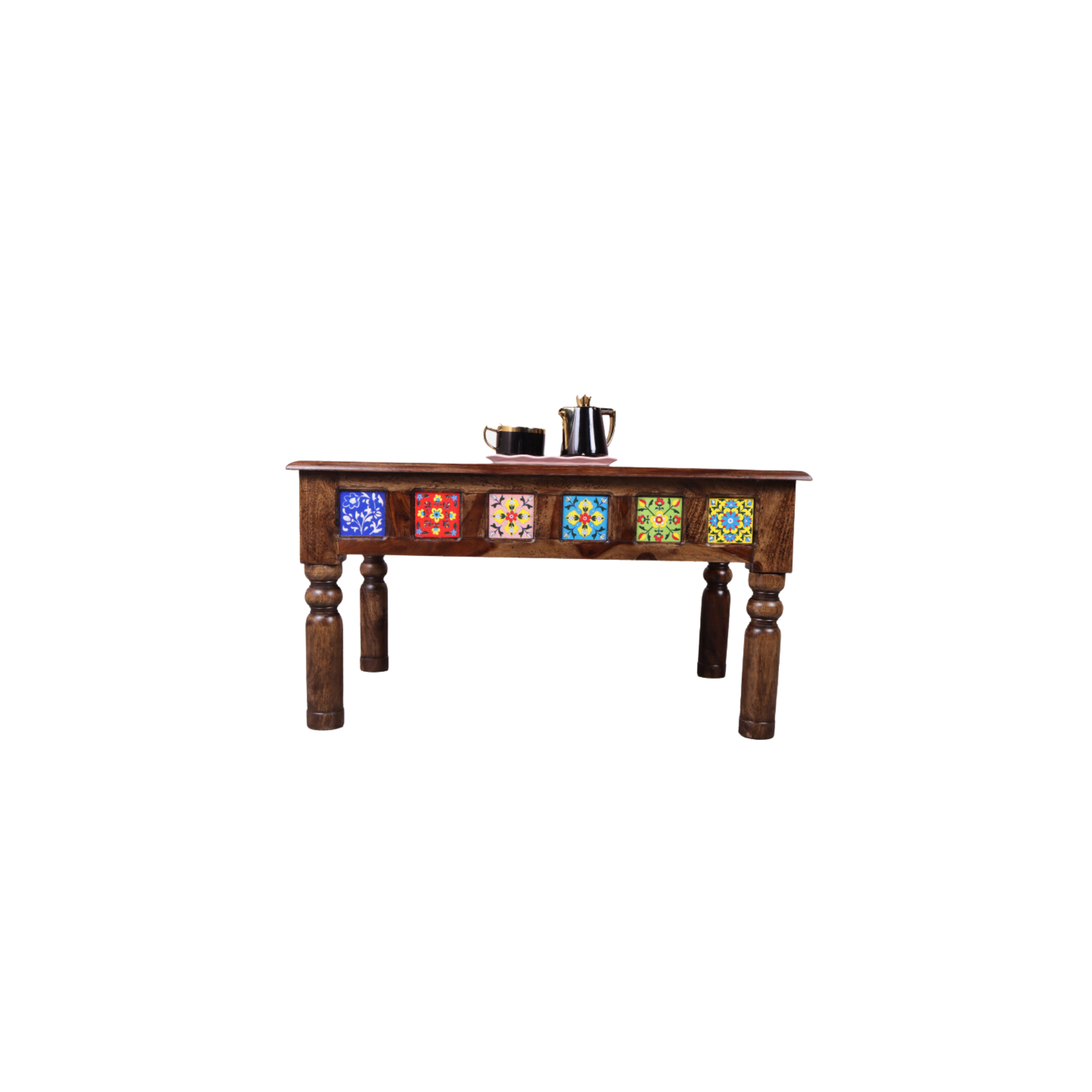 Tile Shesham Wood Dining Table