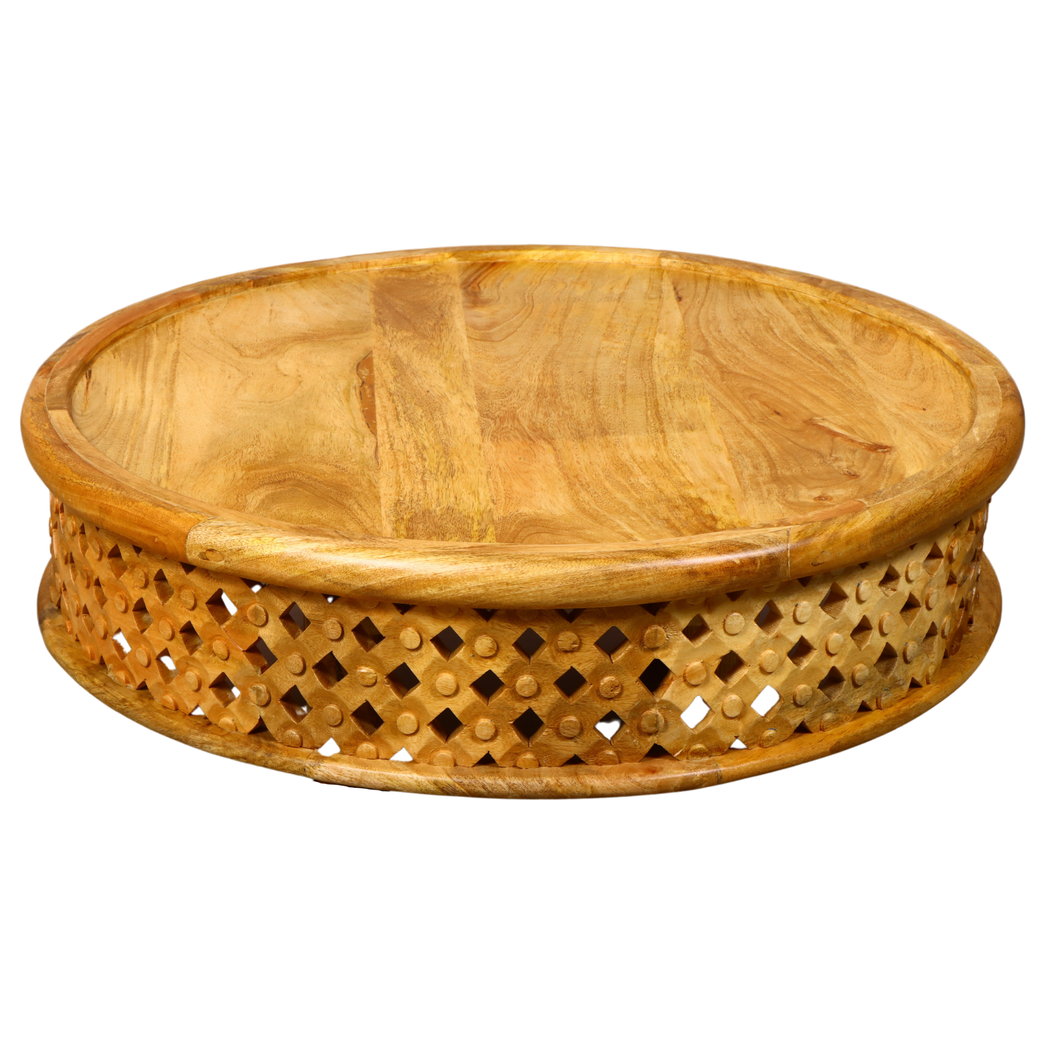 Armani Round Sheesham Wood Coffee Table