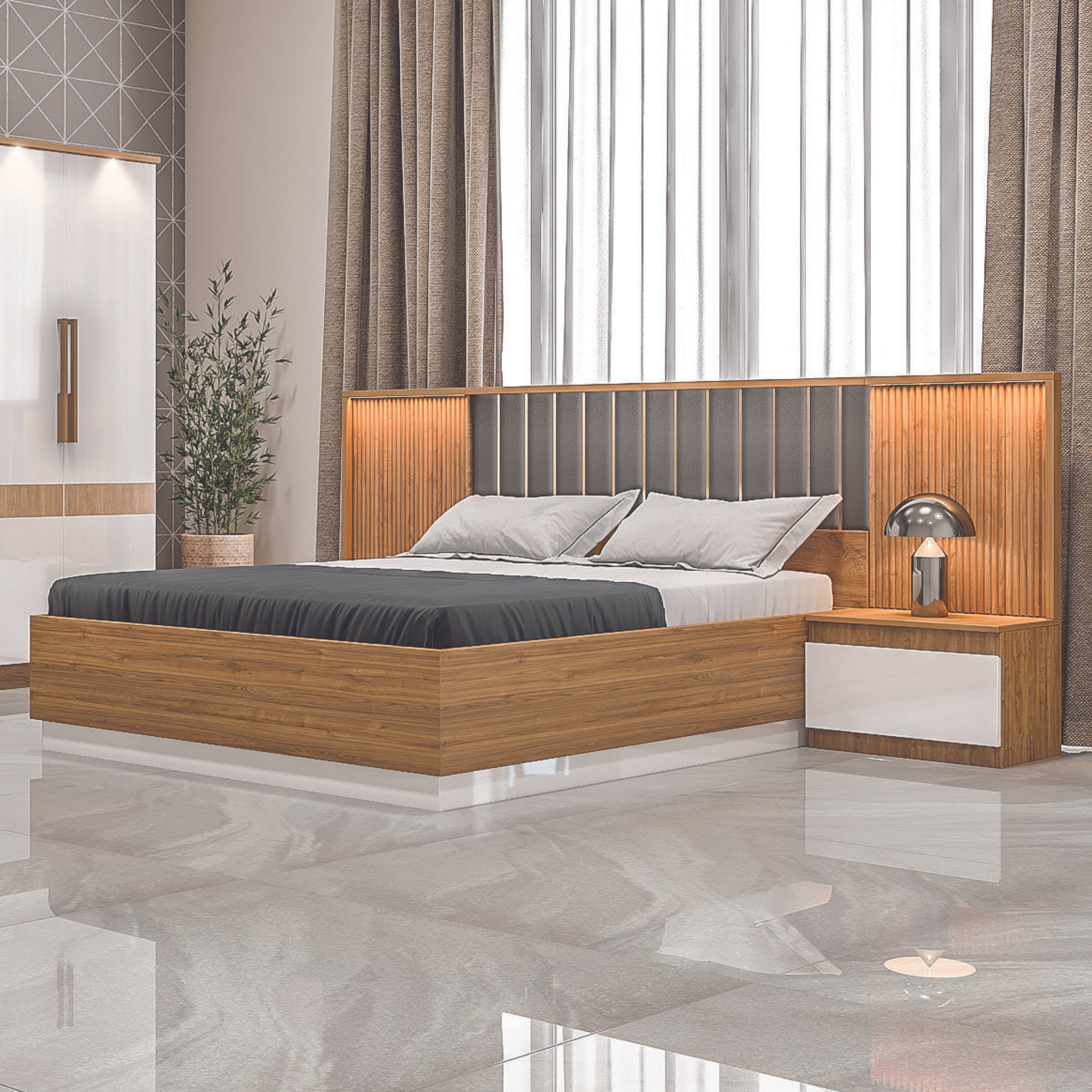 Bradely Engineered Wood Bed