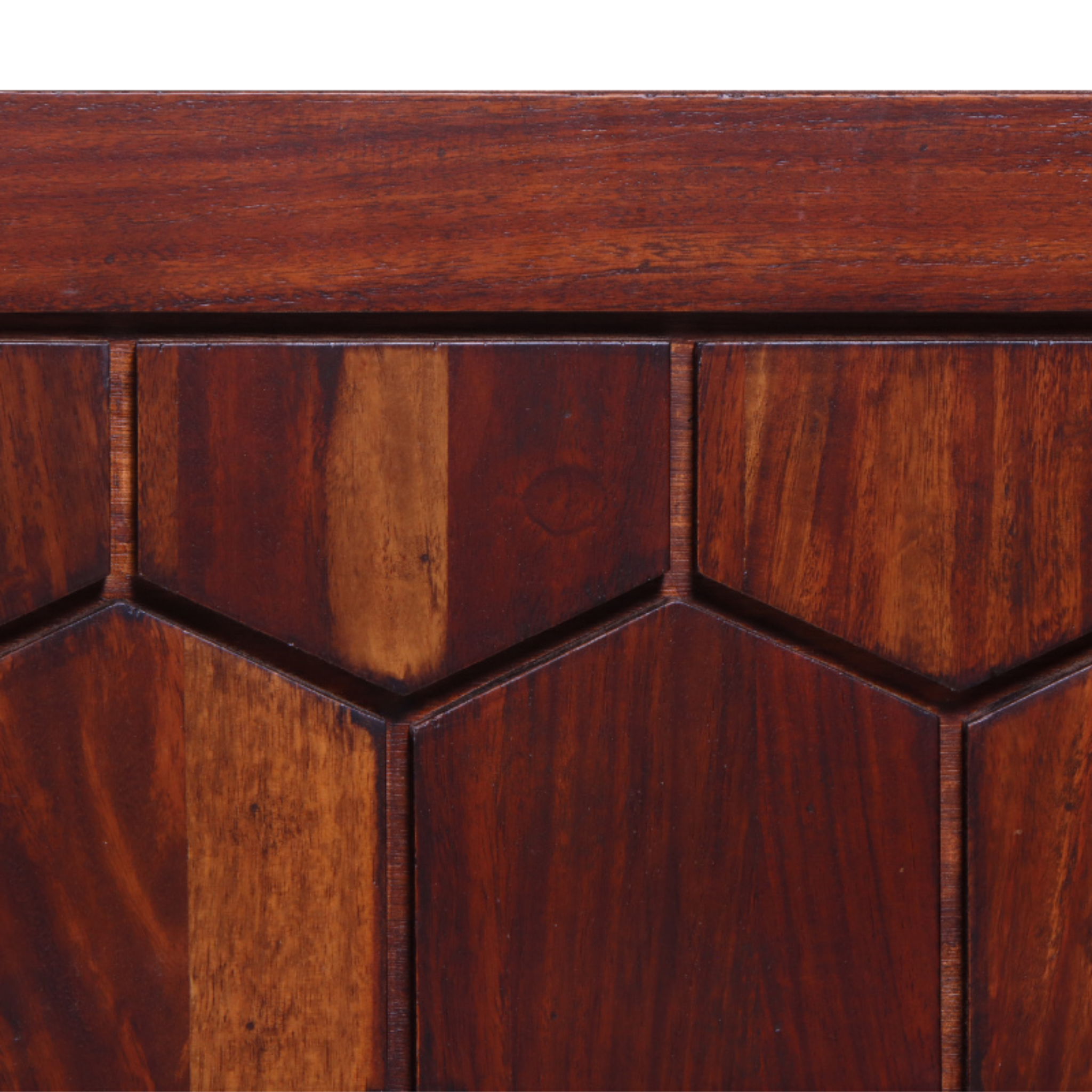 Hexagon Sheesham Wood Bed