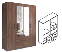 Lauren 4 Door Wardrobe