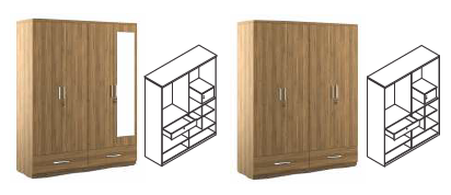 Ralph 4 Door Wardrobe