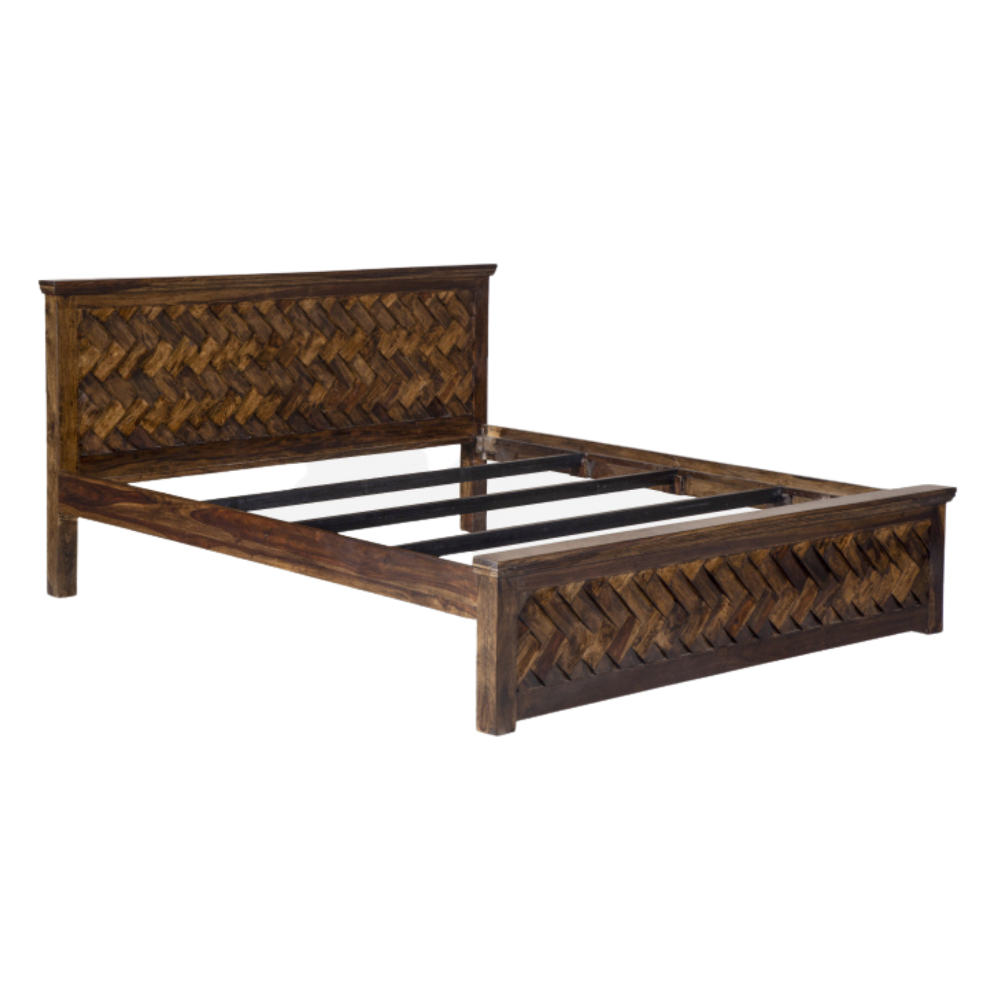 Zigzag Sheesham Wood Bed