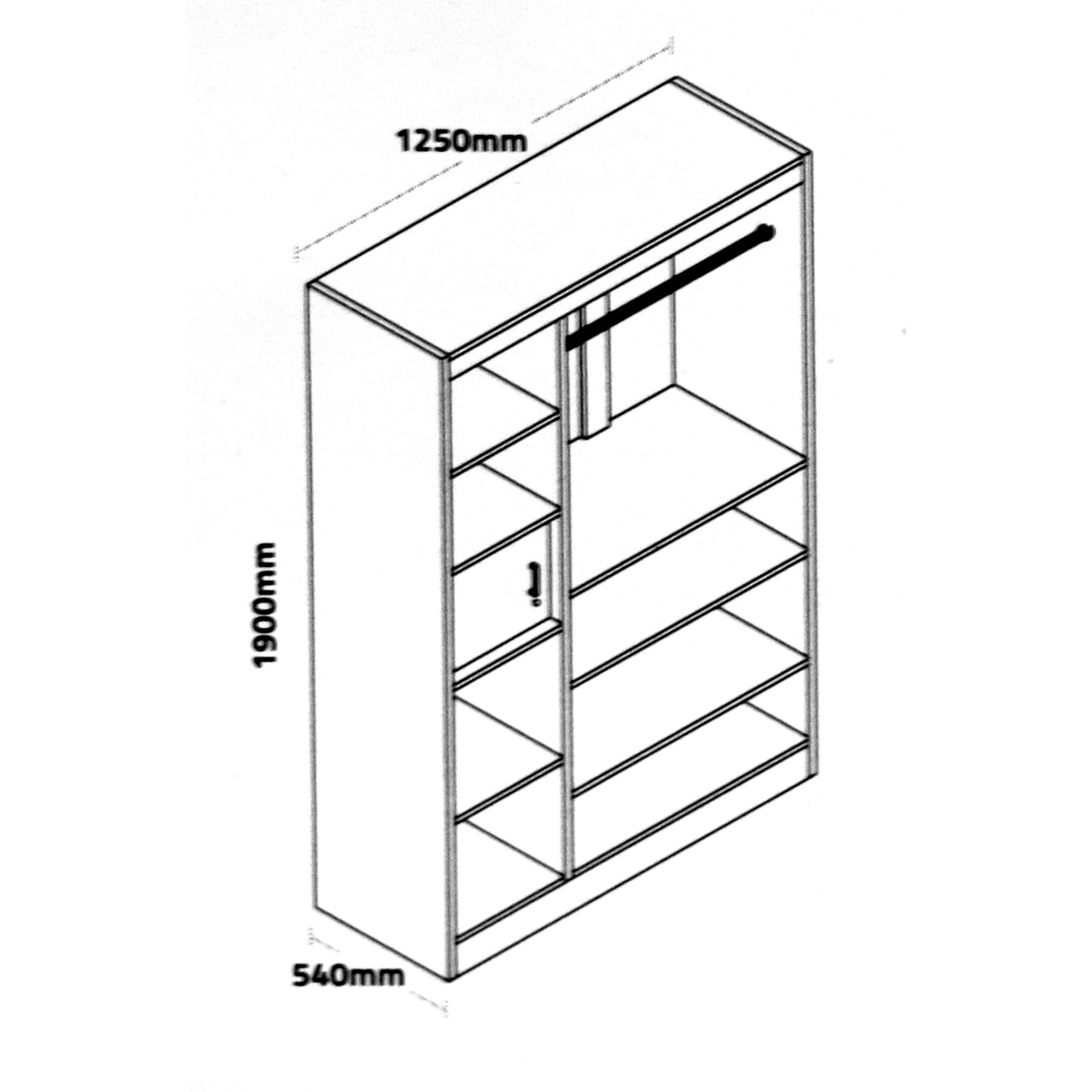 Eloise Three Door Wardrobe with Drawer