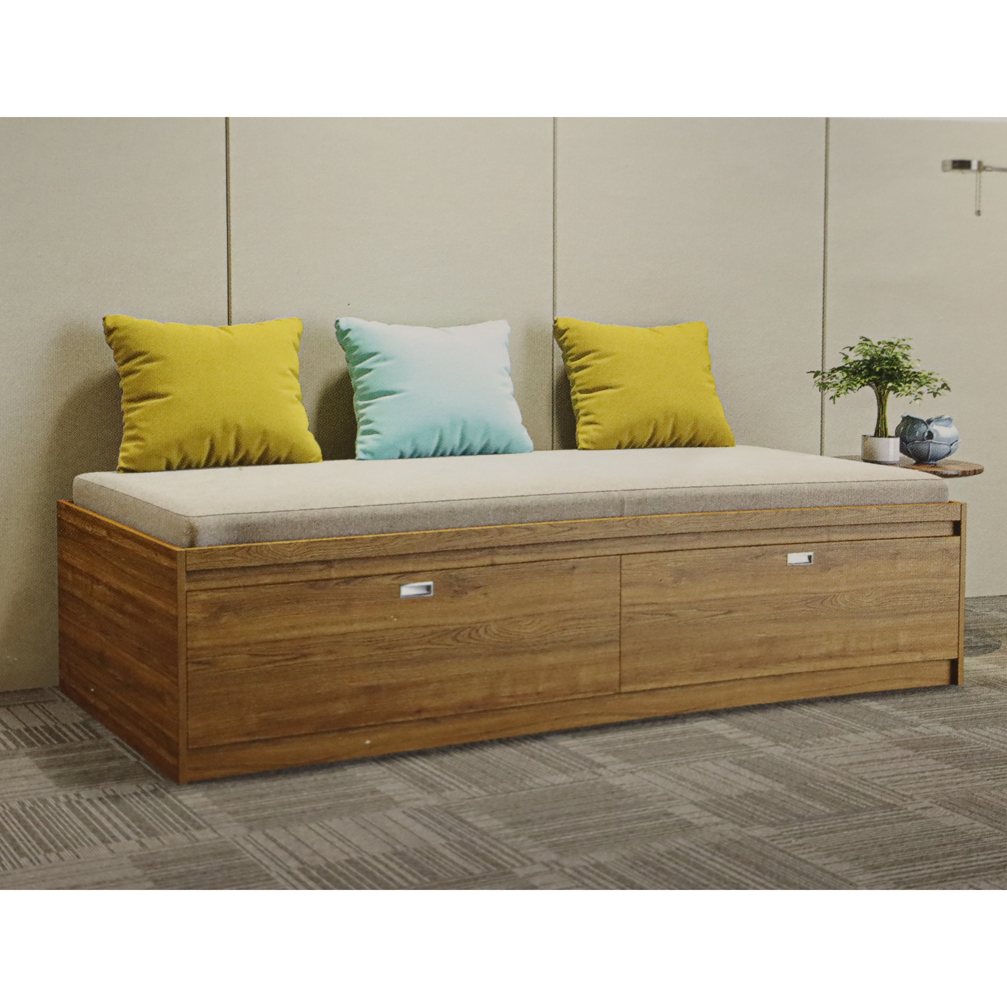 Diwan cot bed and pillows best sale