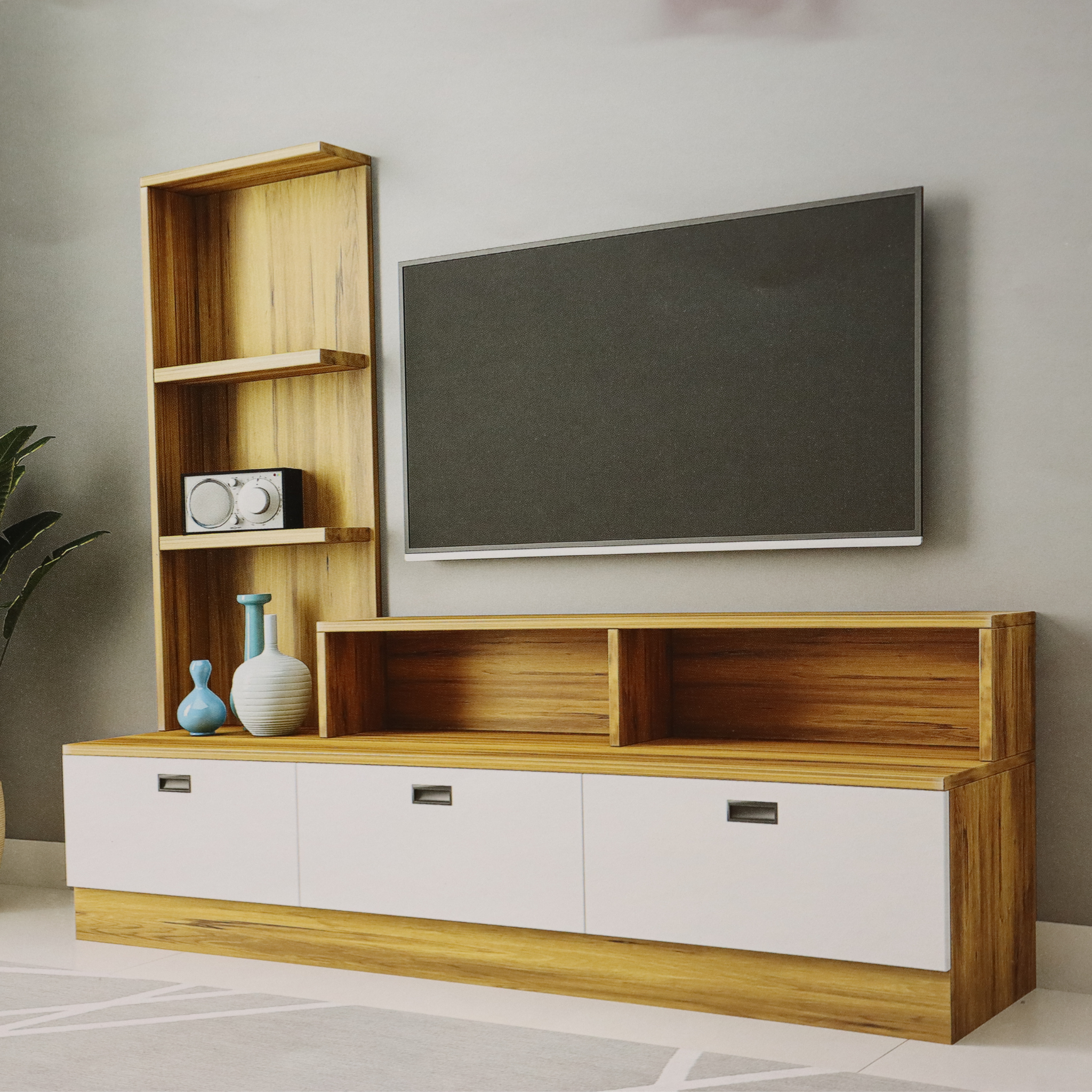 Free Standing TV unit with Three Drawer