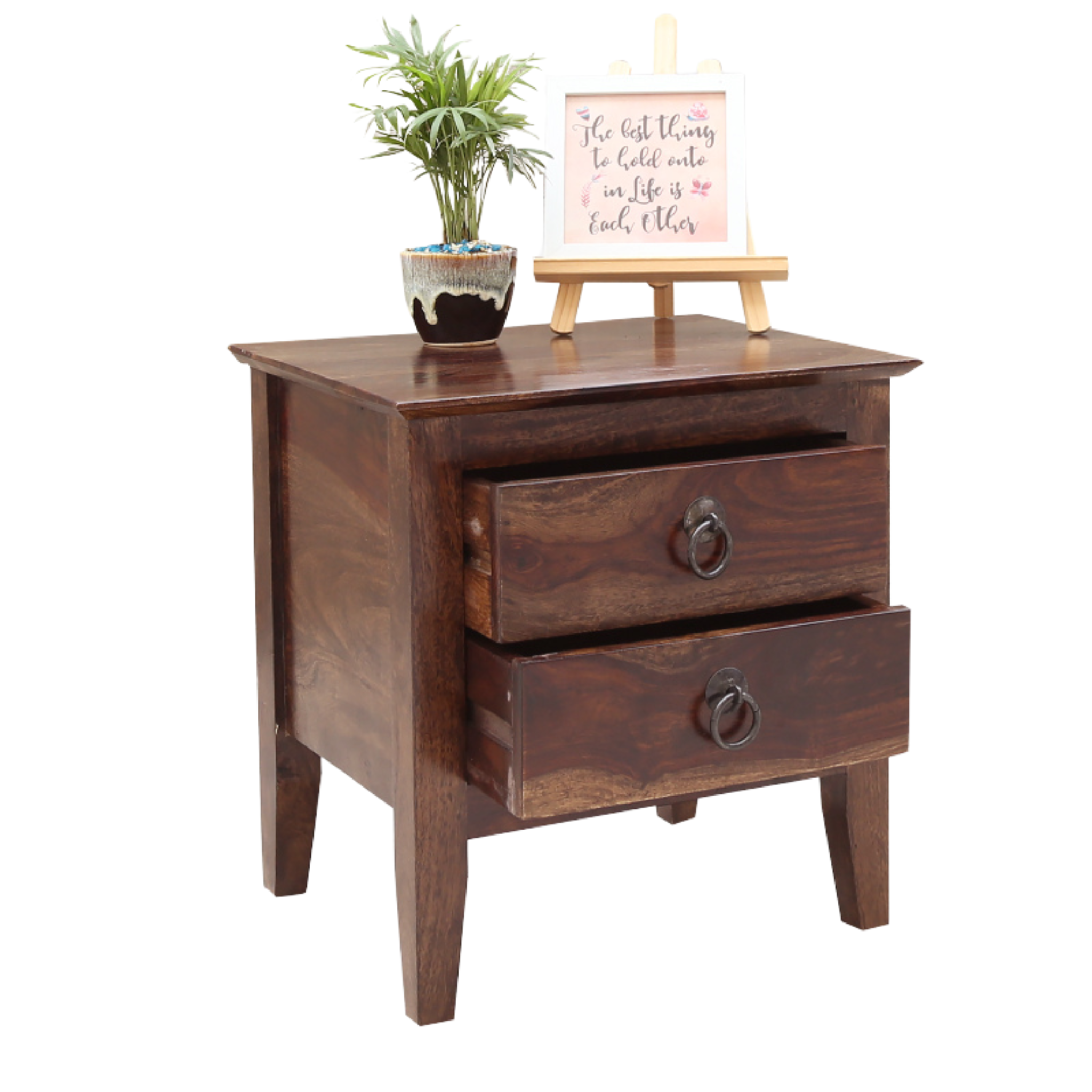 Illinois Bedside Table with 2 Drawer