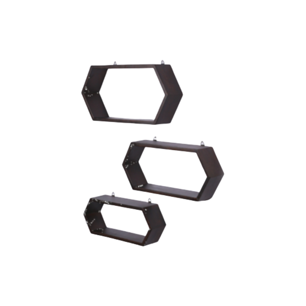 Horizontal Hexagon Set of 3 Wall Hanger