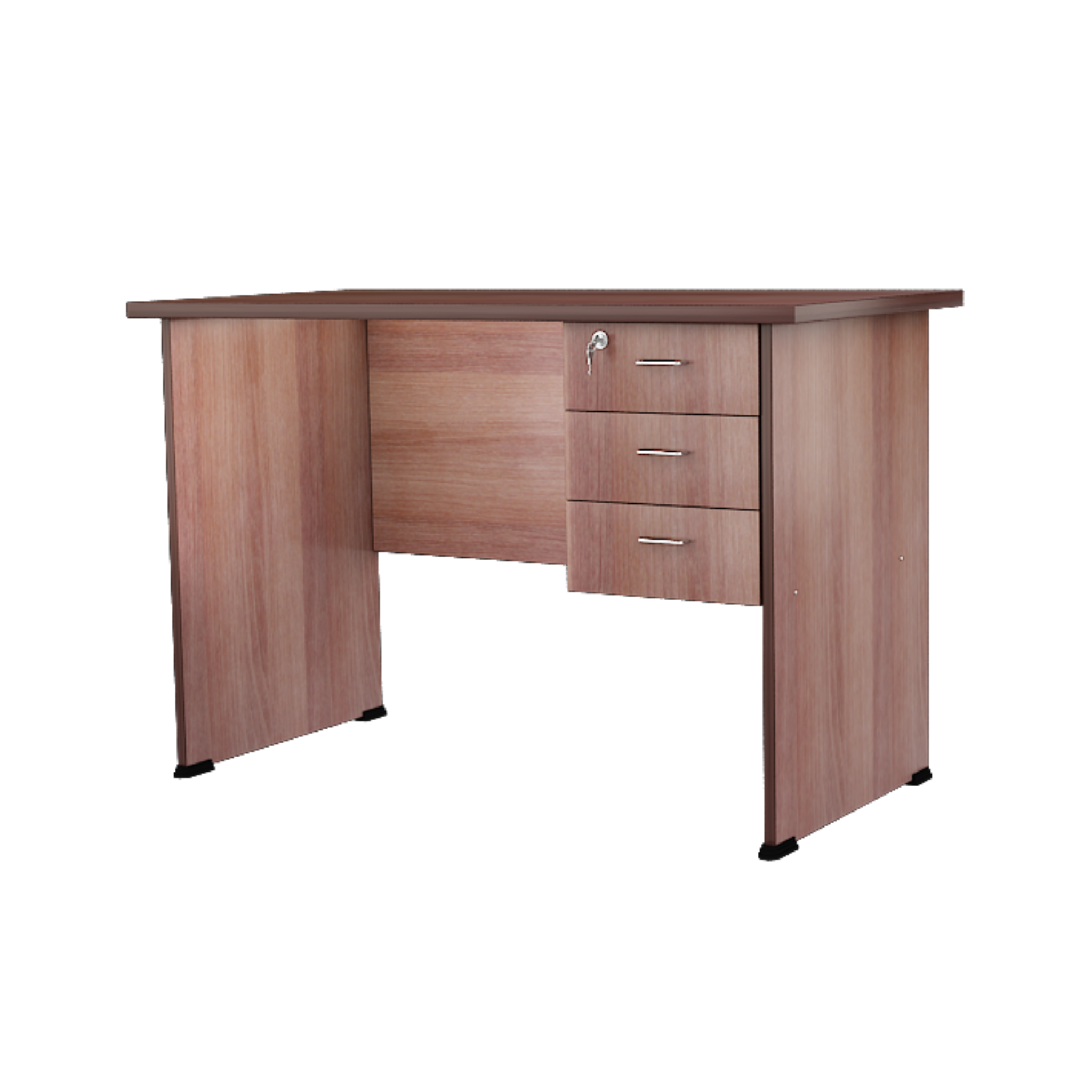 Engineered Wood Office Table and Study Desk with Three Drawer