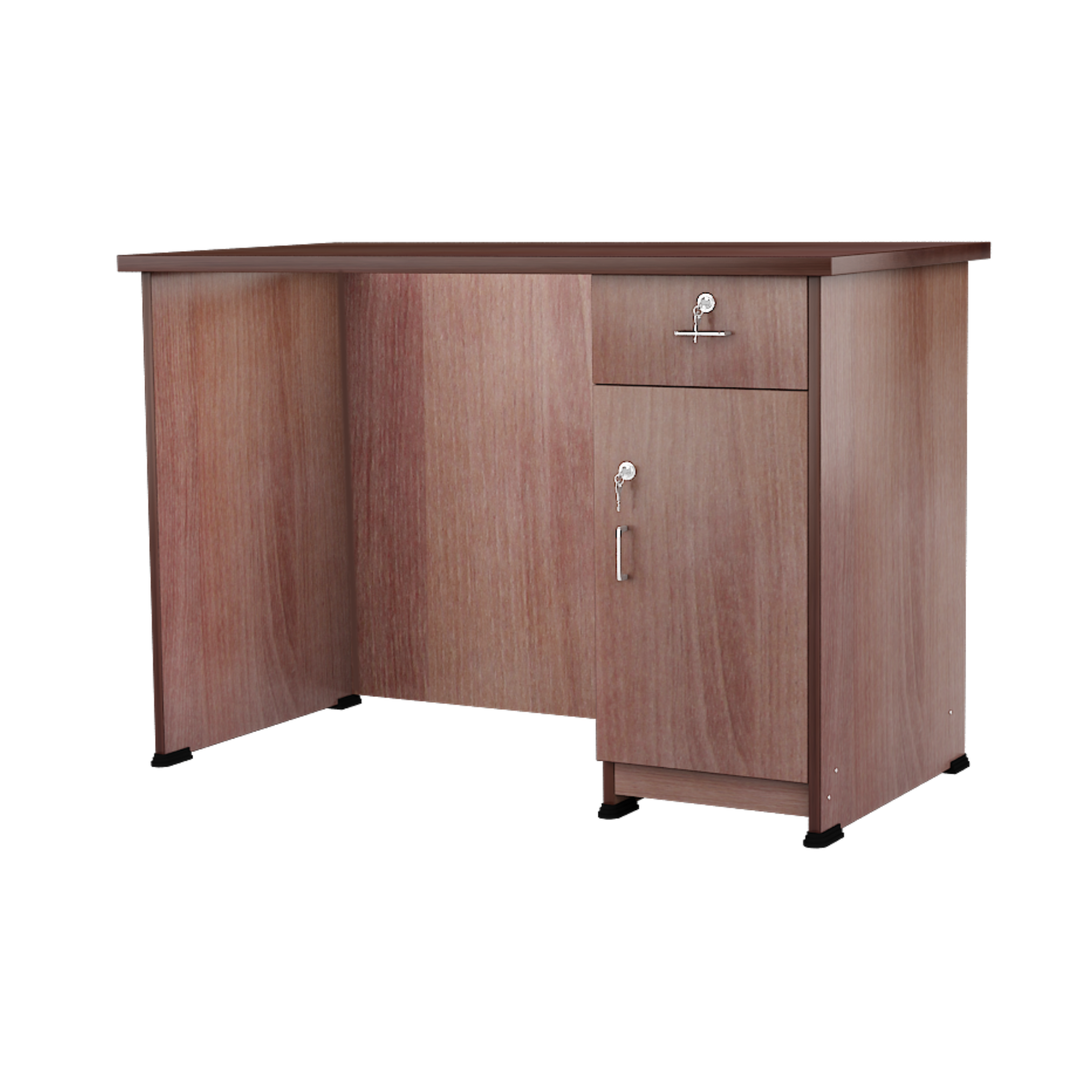 Office Table and Study Desk with One Cabinet Full Size and One Drawer