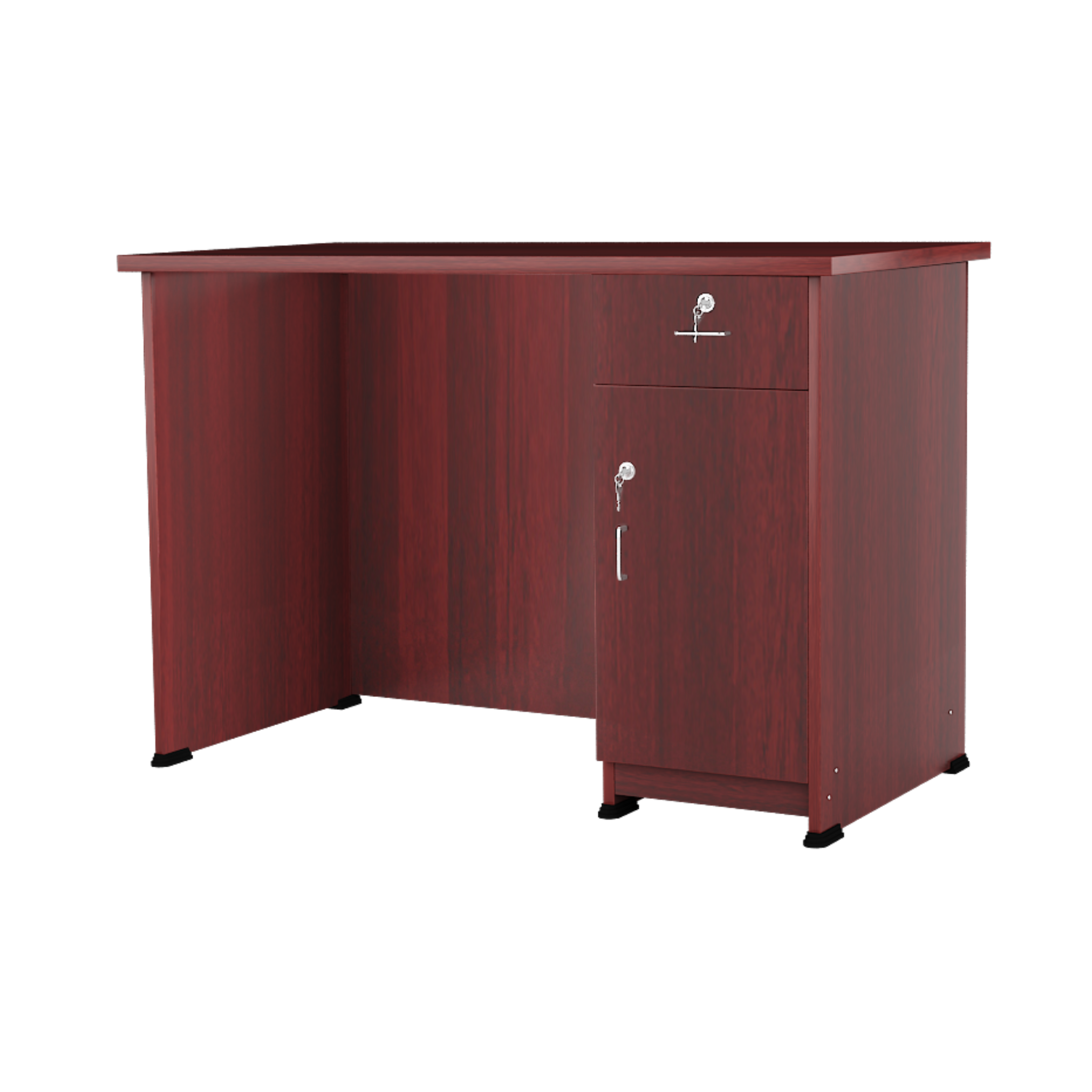 Office Table and Study Desk with One Cabinet Full Size and One Drawer