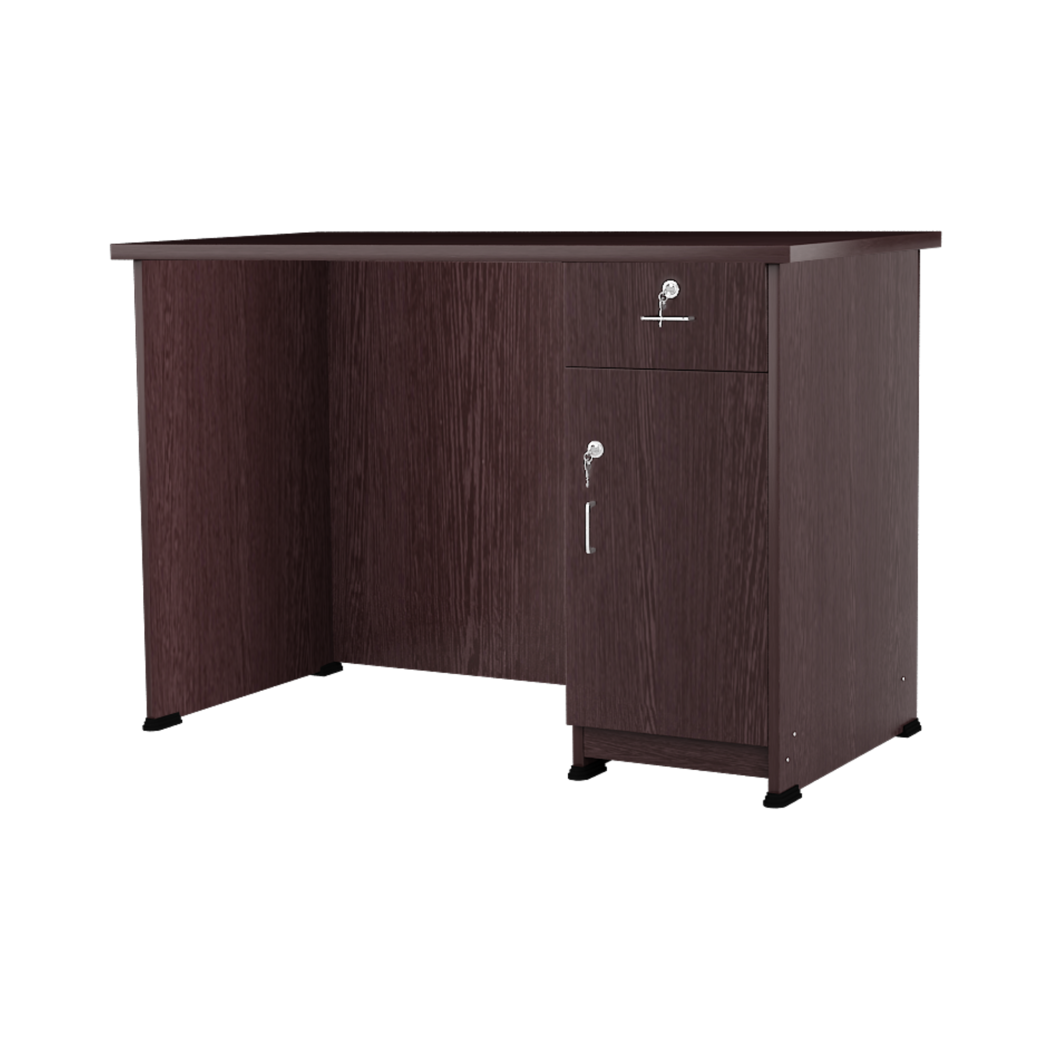 Office Table and Study Desk with One Cabinet Full Size and One Drawer