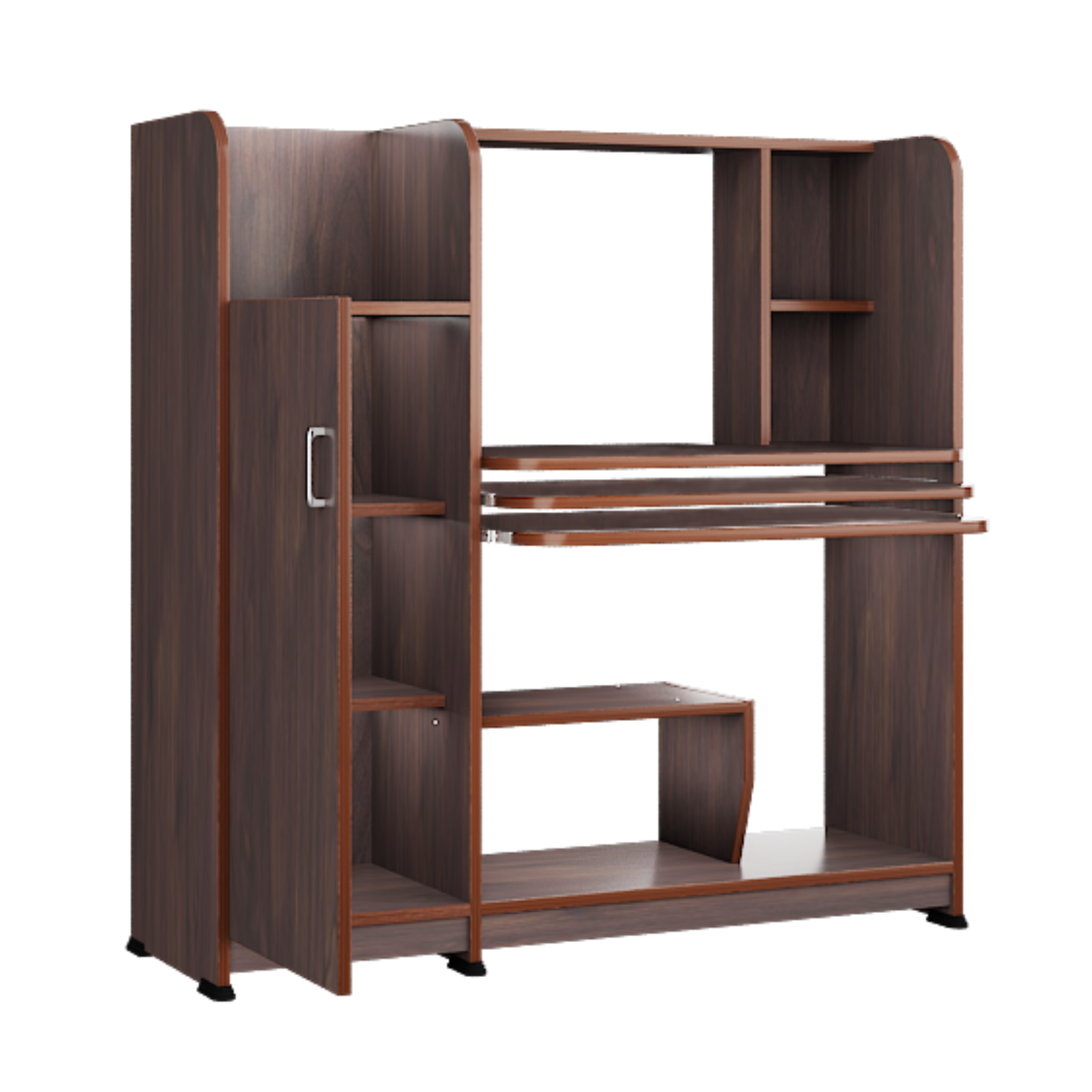 Tangent Study Table With Drawer and three cabinet Storage