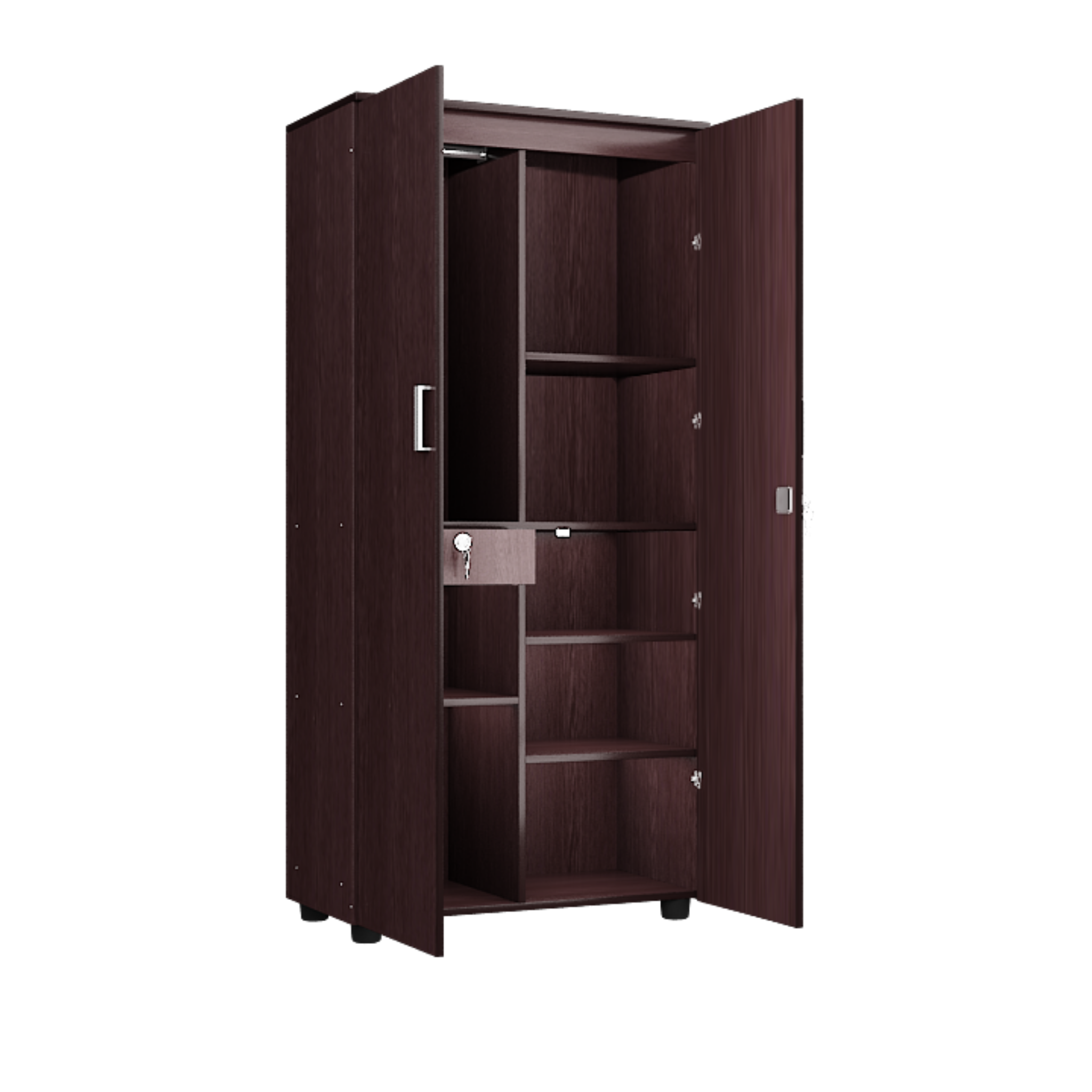 Super and Luxury Two Door Wardrobe with Center Partition