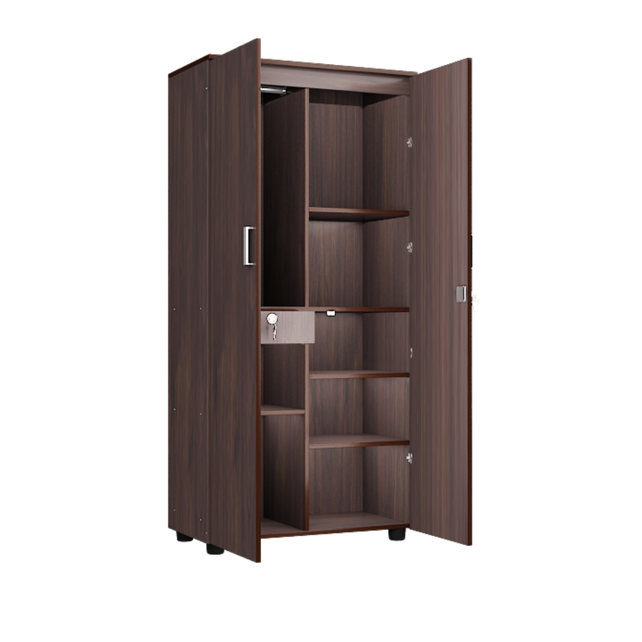Super and Luxury Two Door Wardrobe with Center Partition