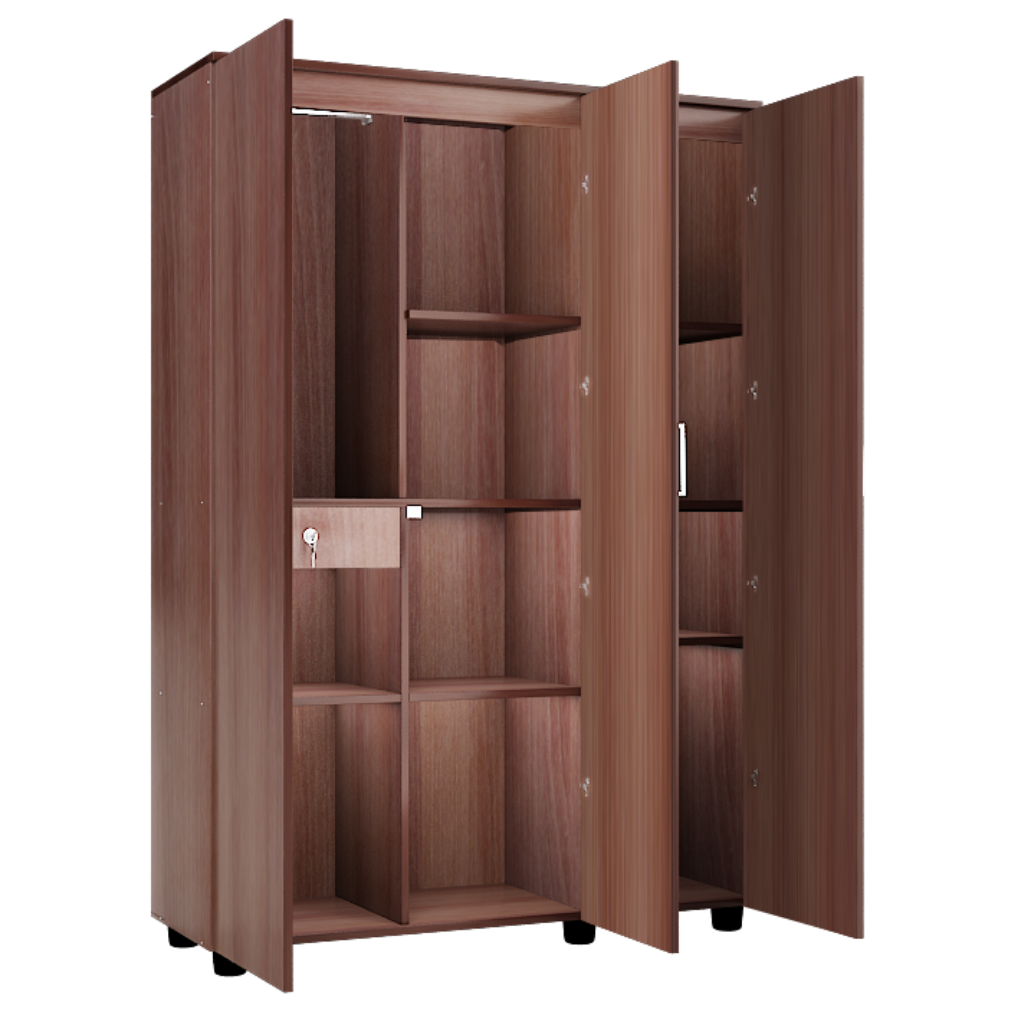 Super and Luxury Three Door Wardrobe with Hanger