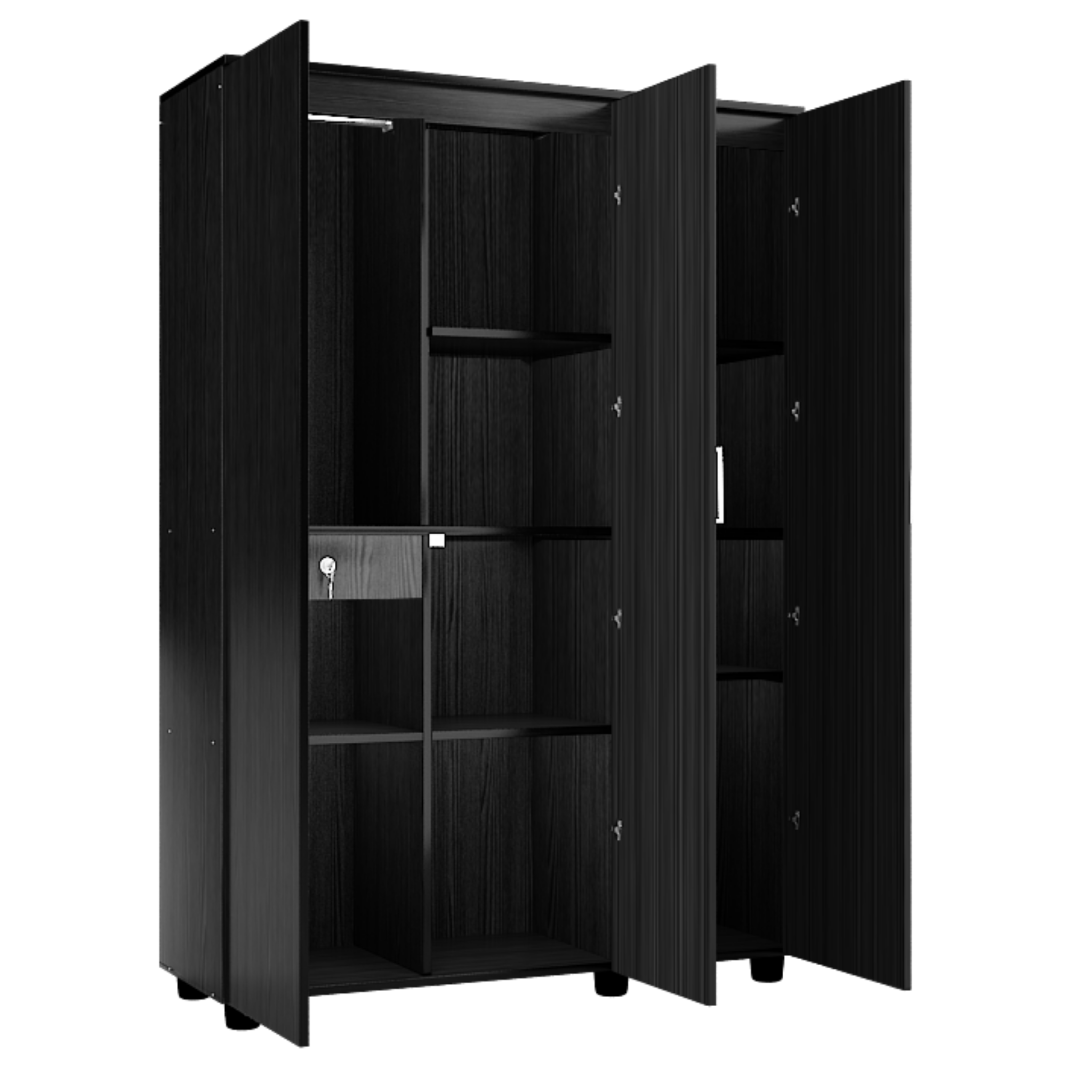 Super and Luxury Three Door Wardrobe with Hanger