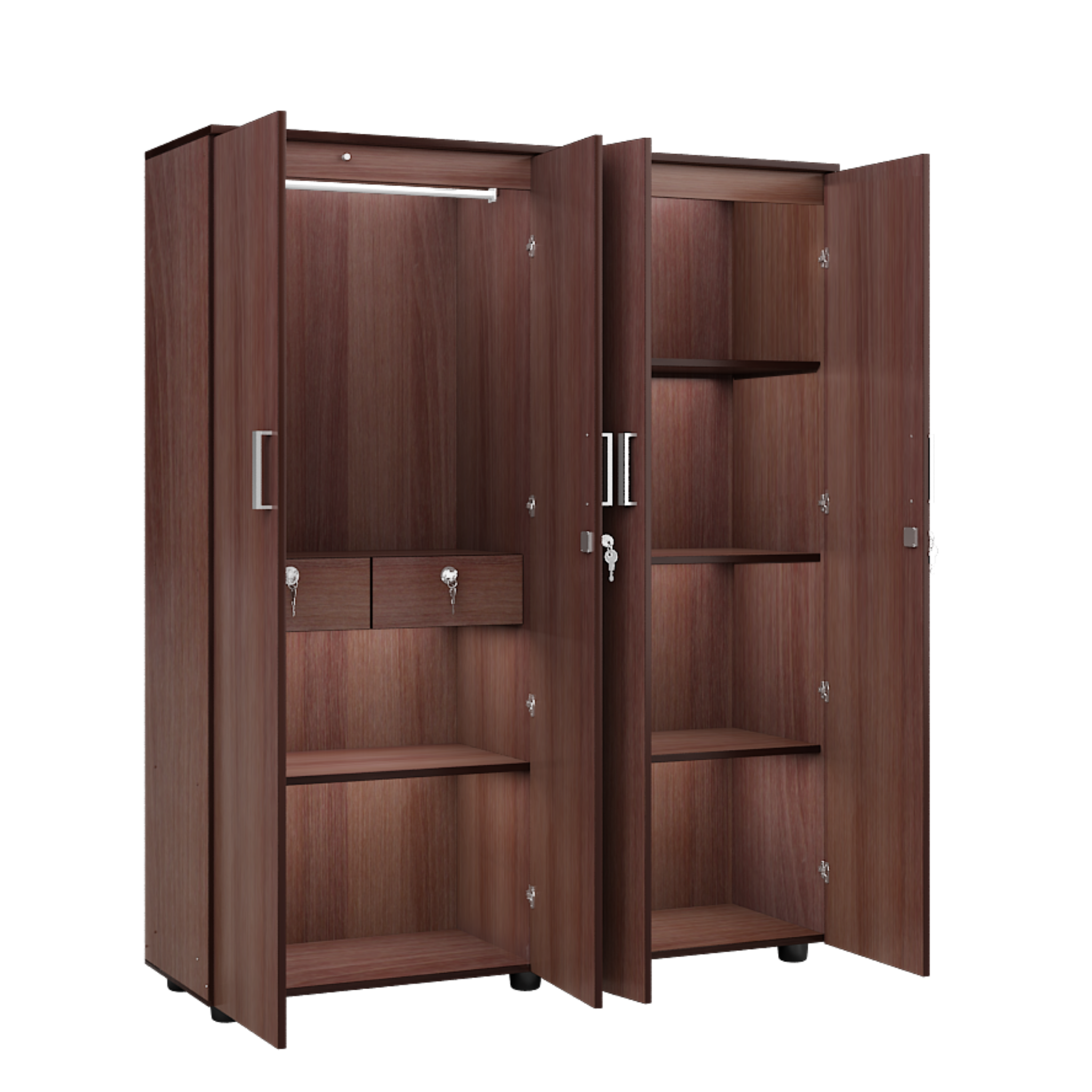 Super and Luxury Four Door Wardrobe with Dual Drawer