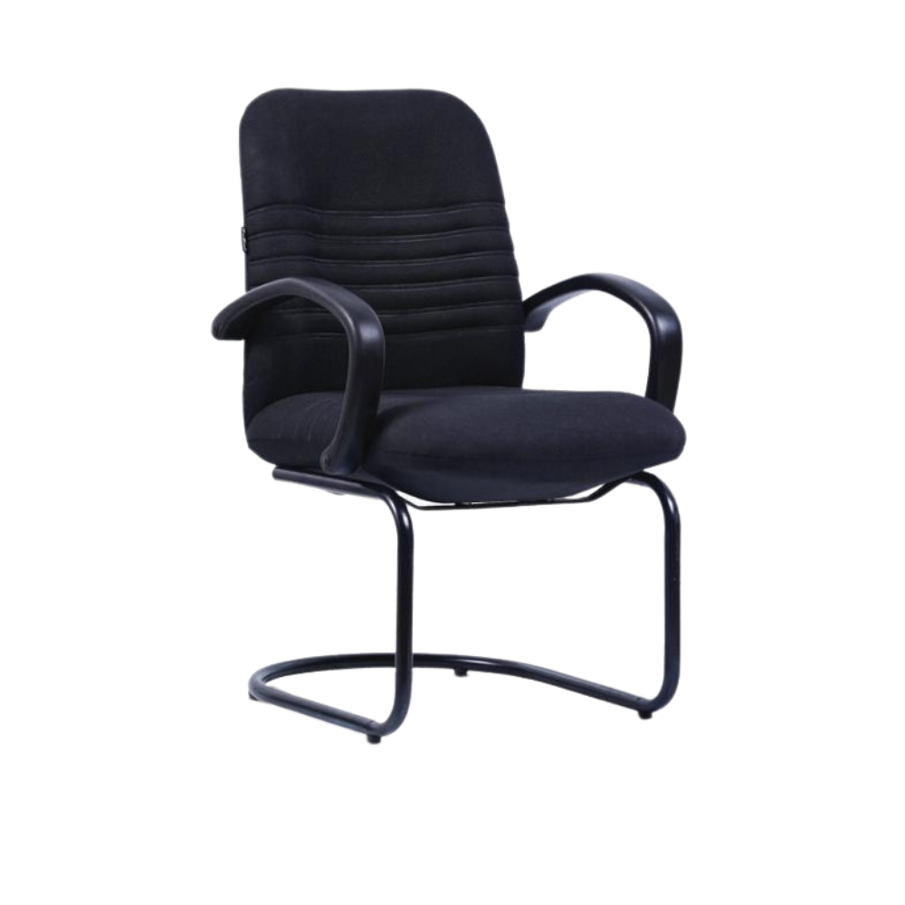 Glam Cotton Fabric Visiting Chair with PU Foam