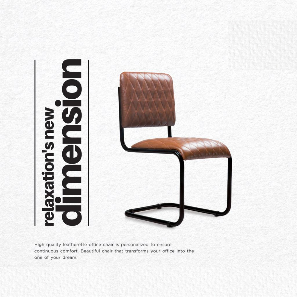 Wave Artificial Leather Visiting Chair