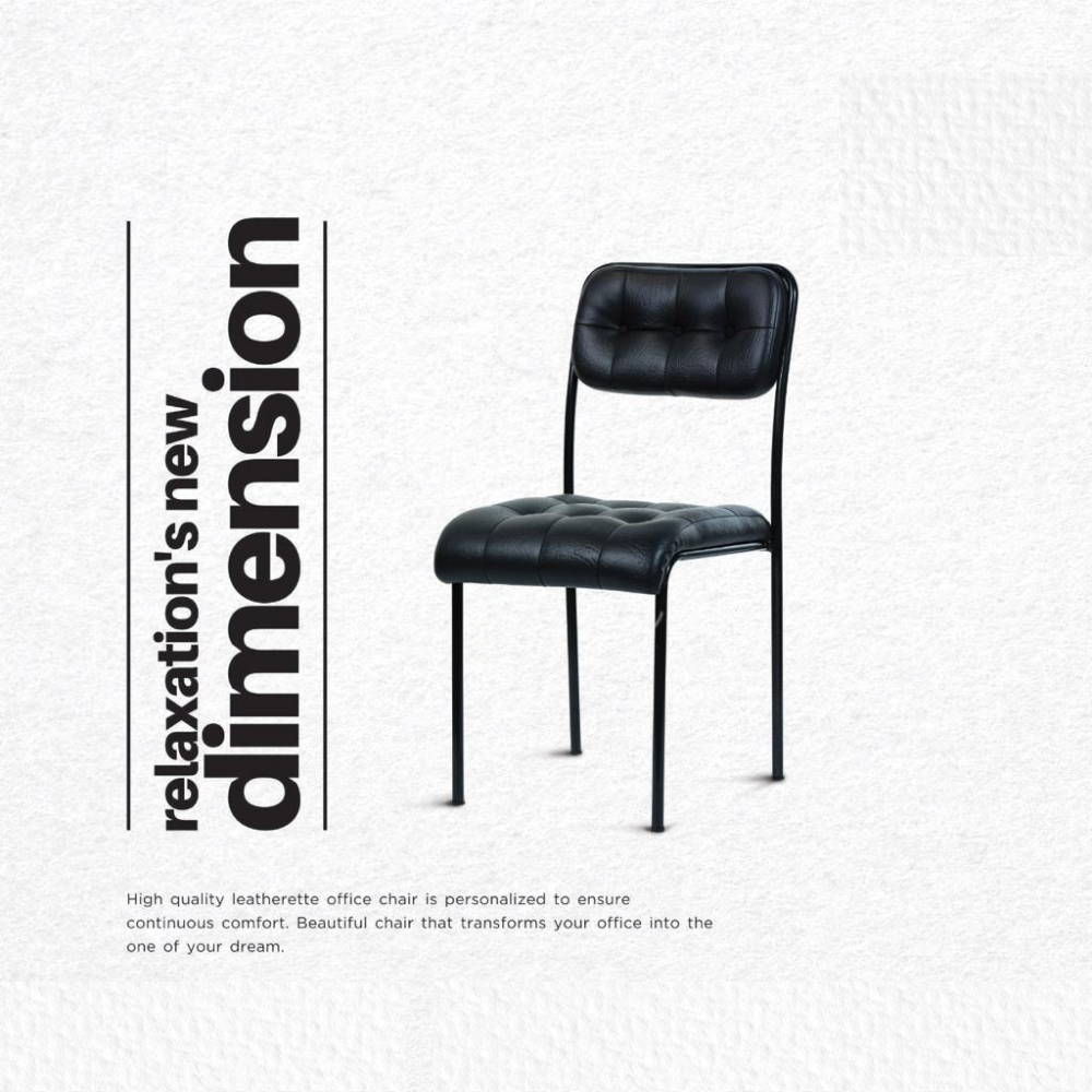 Jazz Fabric Artificial Leather Visiting Chair with PU Foam