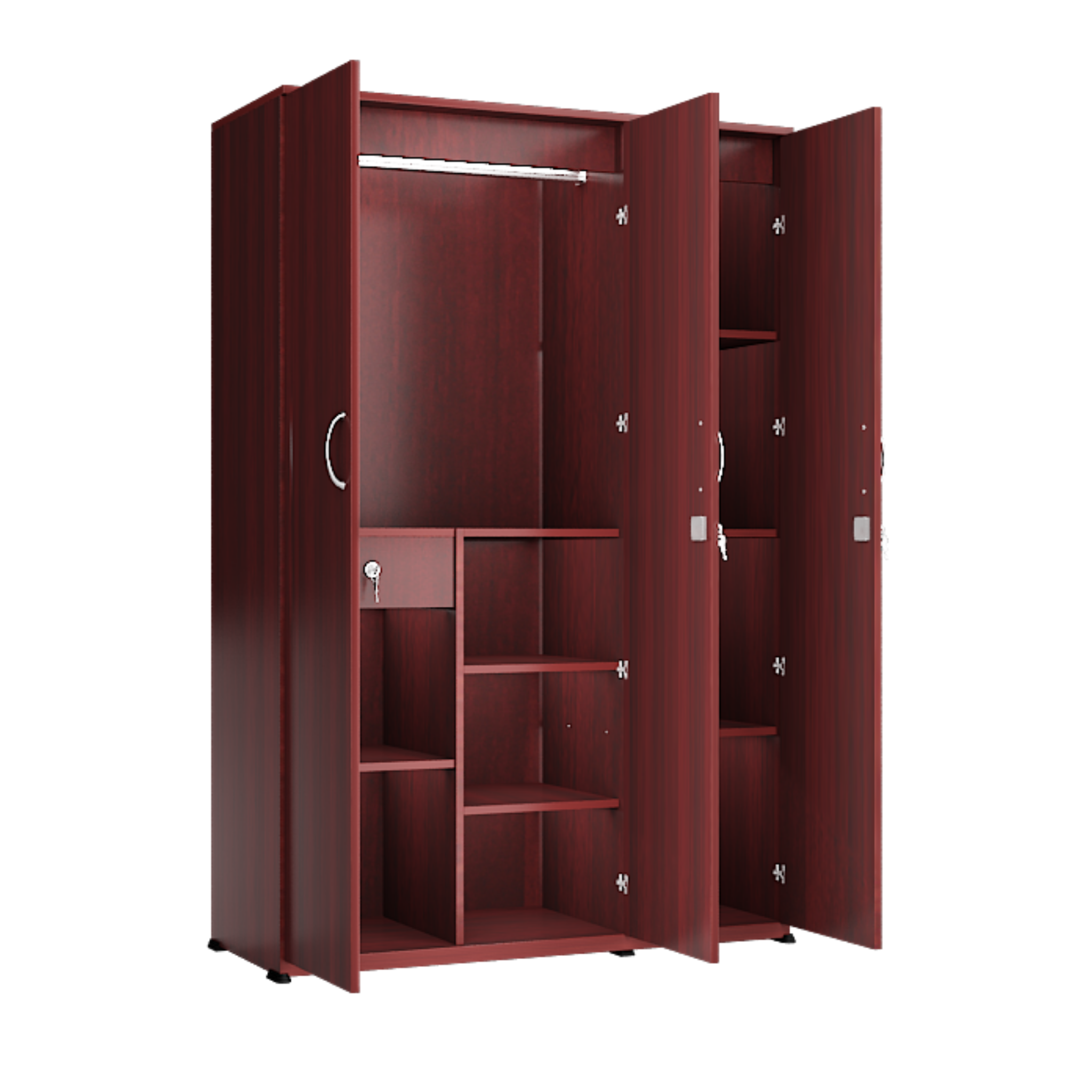 Economy Three Door Wardrobe in Engineered wood