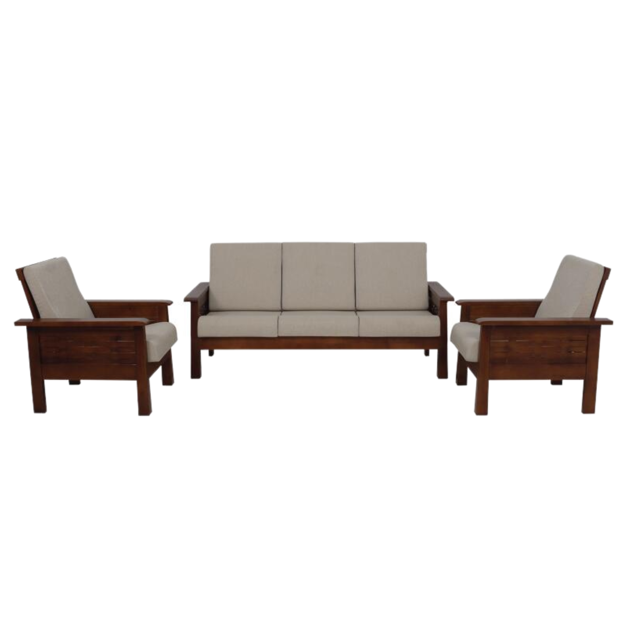 Simple Wooden Sofa Set Ribble Wooden Sofa Set | Teak Wood Sofa Set