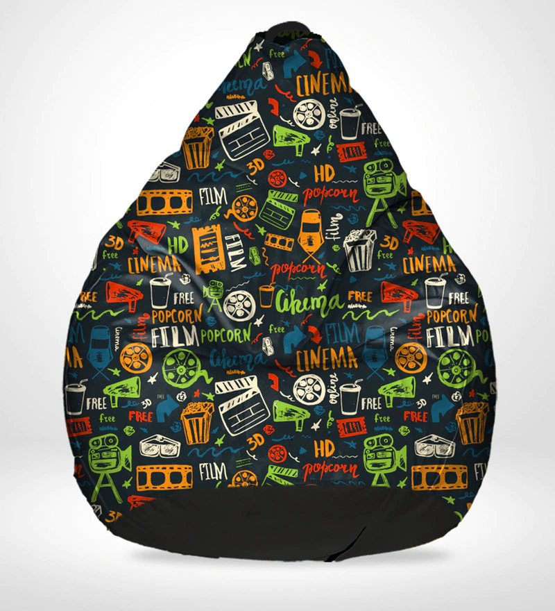Abstract Digital Print Organic Cotton Bean Bag