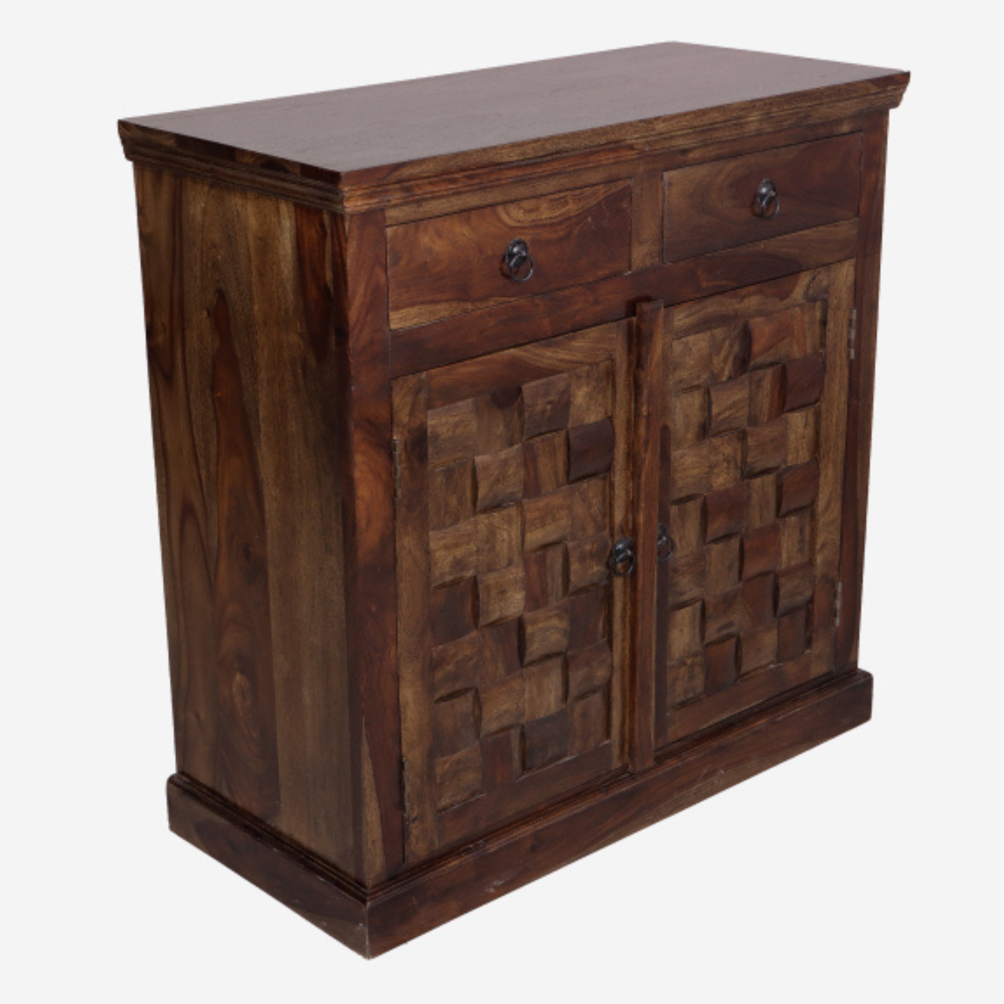 Nivaar Wooden Shoe Rack with Two Drawers