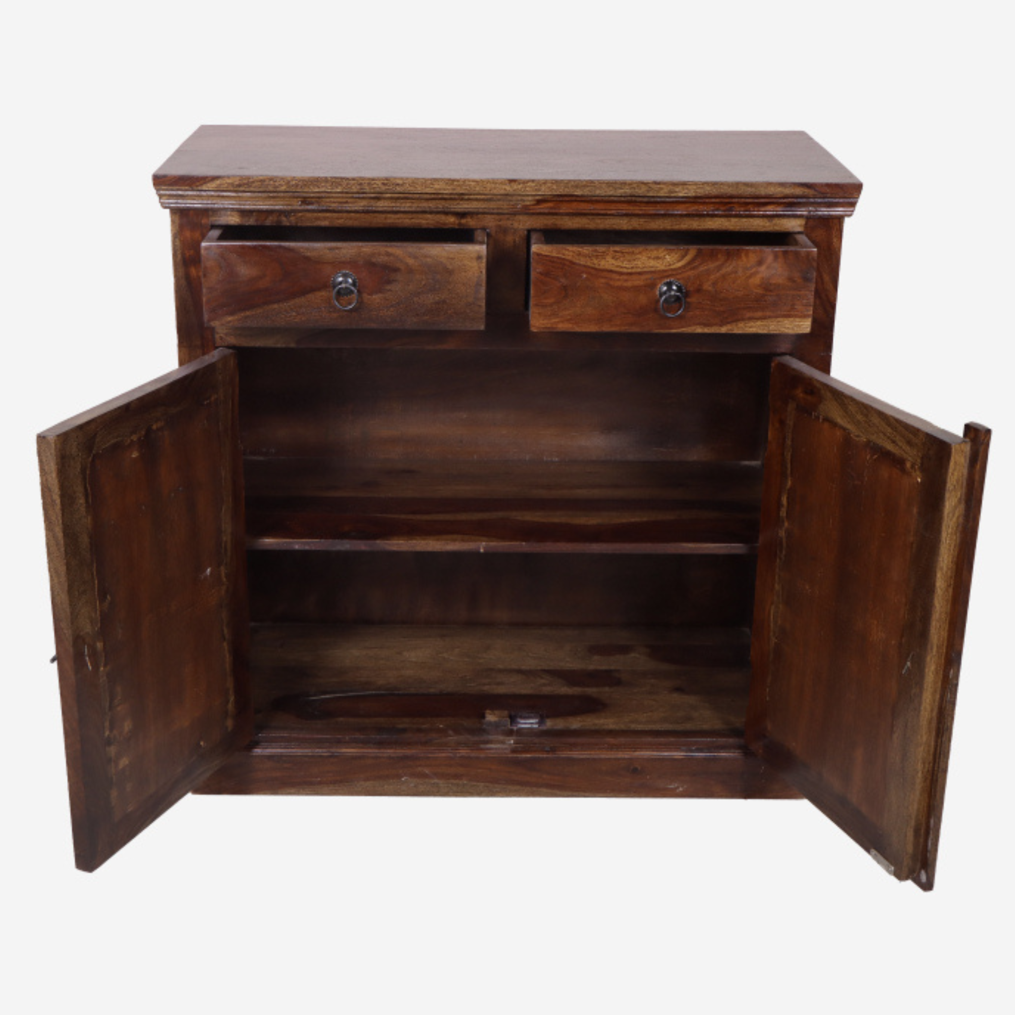 Nivaar Wooden Shoe Rack with Two Drawers