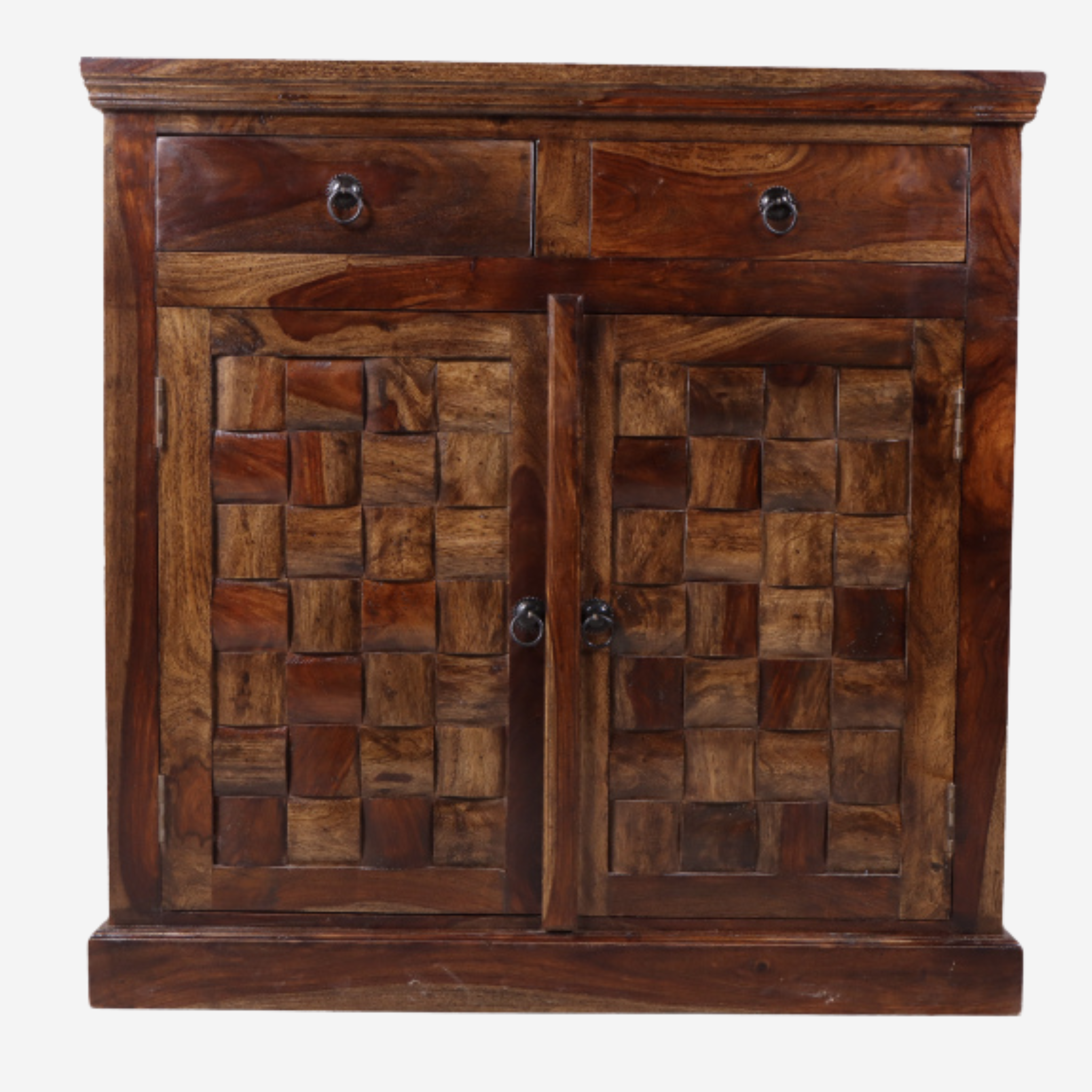 Nivaar Wooden Shoe Rack with Two Drawers