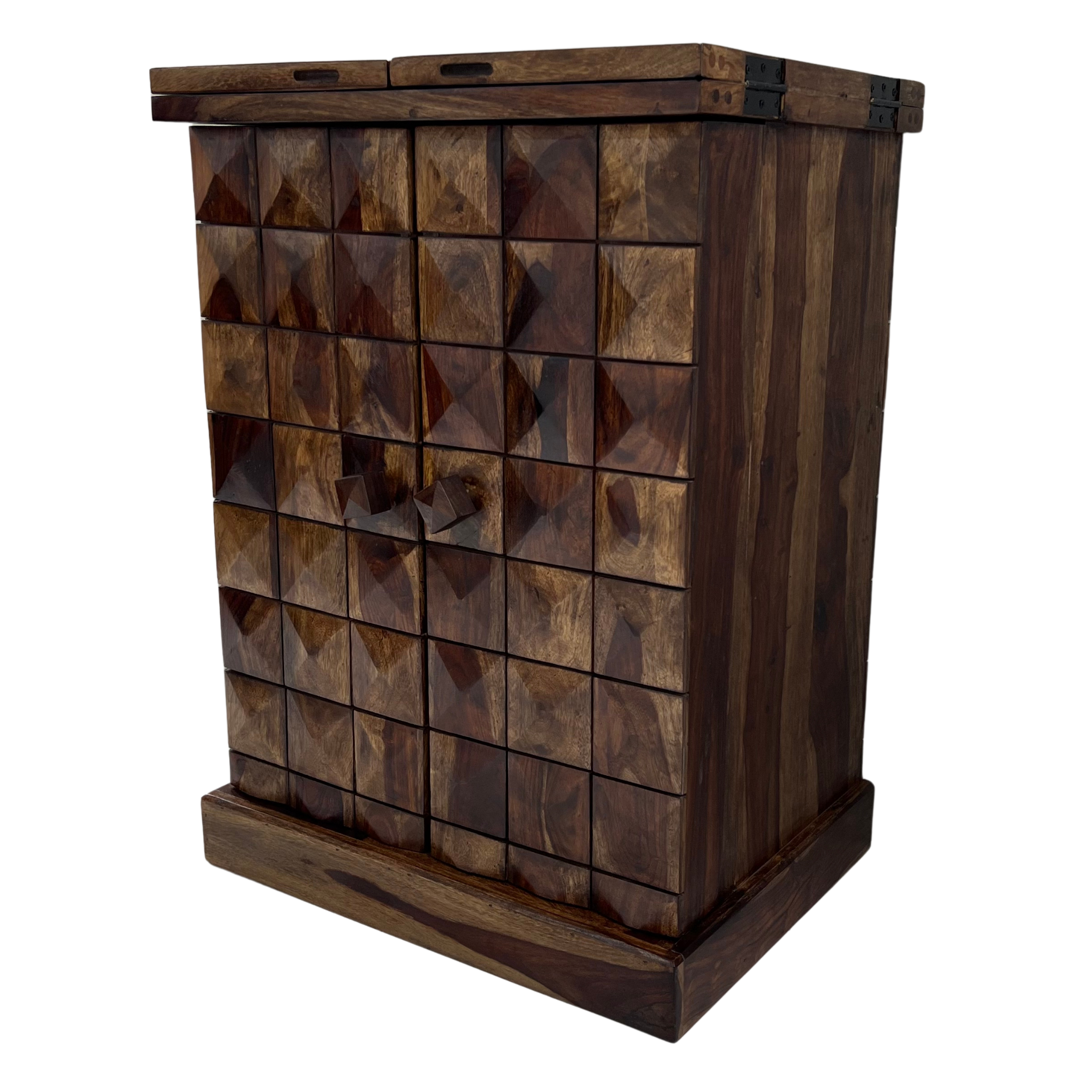 Diamond Wood Bar Cabinet: Stylish and Sophisticated