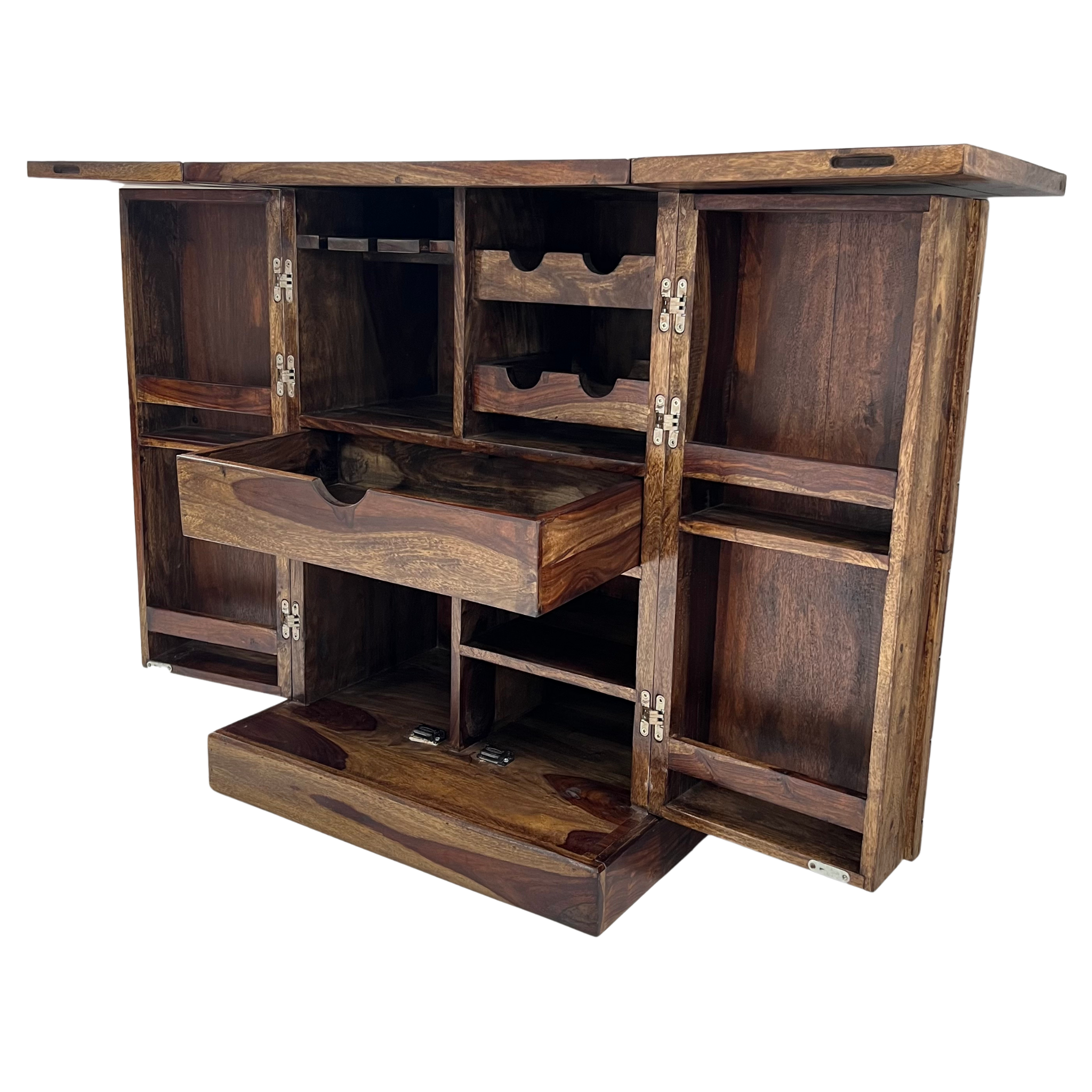 Diamond Wood Bar Cabinet: Stylish and Sophisticated