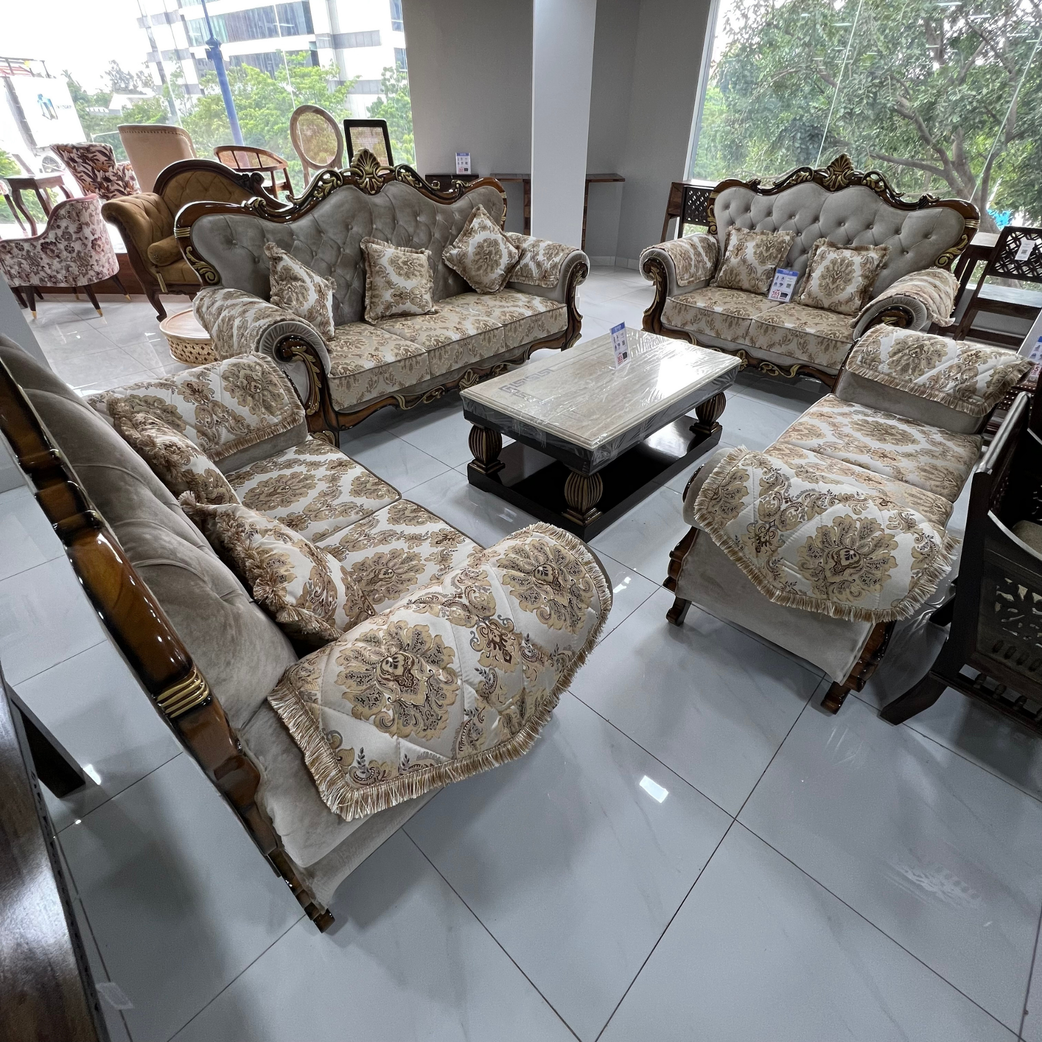 Dhanush Sofa Set with Diwan