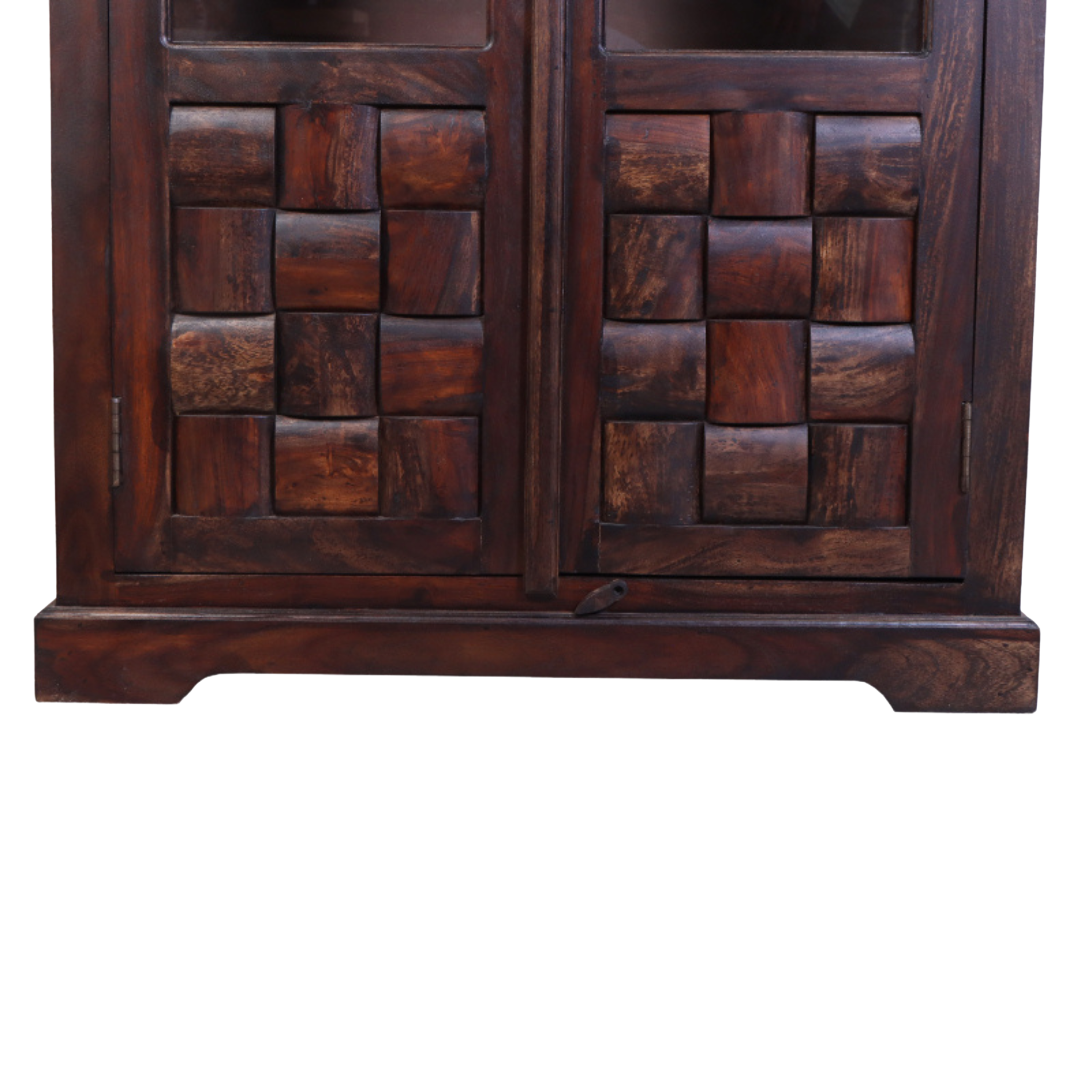 Nivaar  Sheesham Wood Glass Almirah