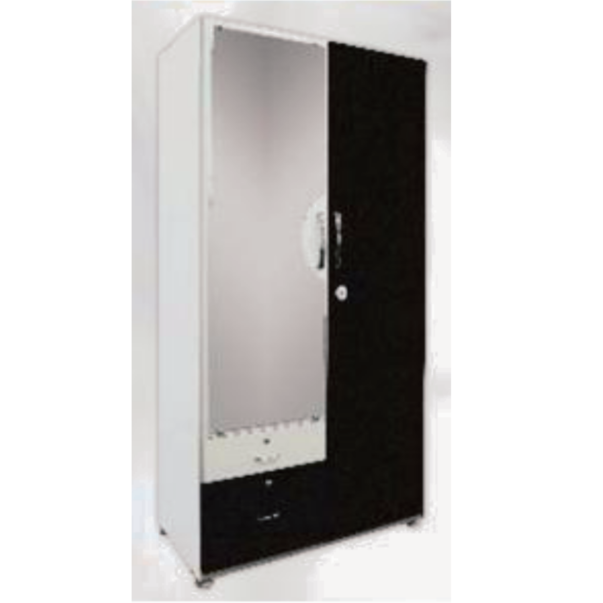 42"Deco Dressing Metal Two Door Wardrobe with Three Cube Storage