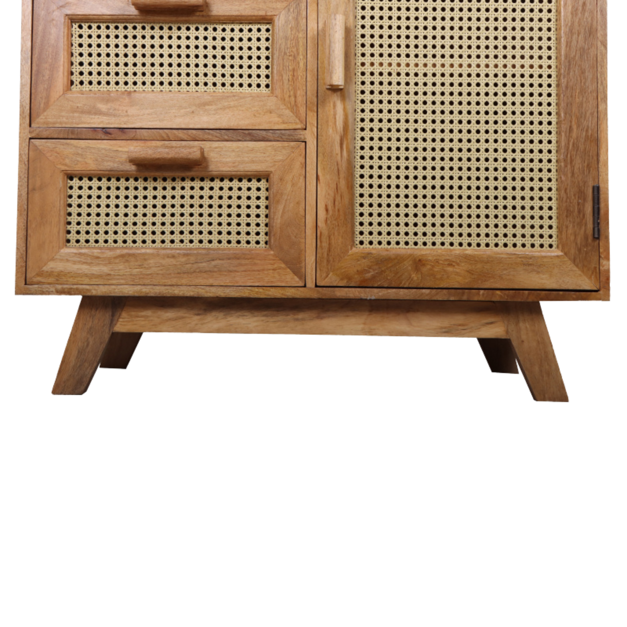 Pearl Rattan Shoe Rack with Three Drawers