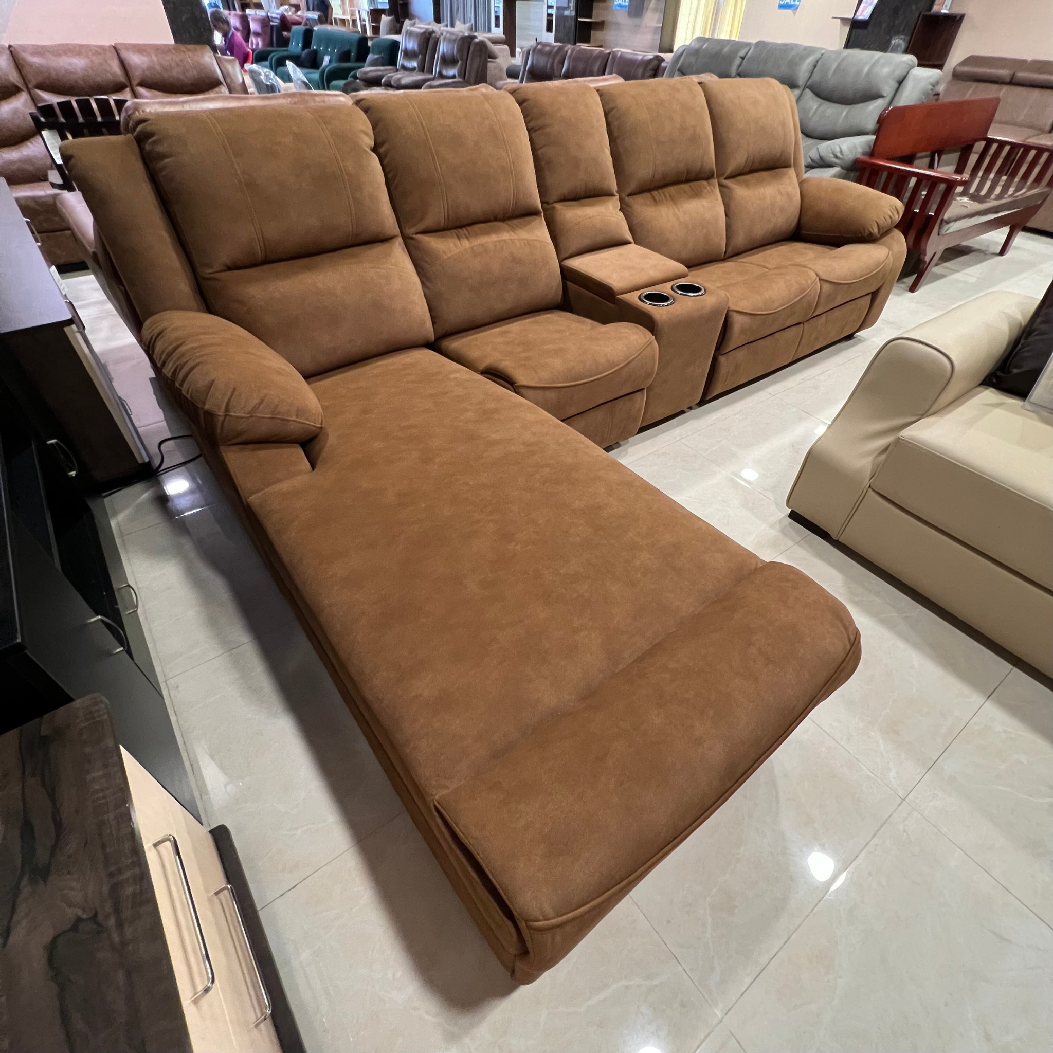 Recliner Sofa Set with Cup Holder