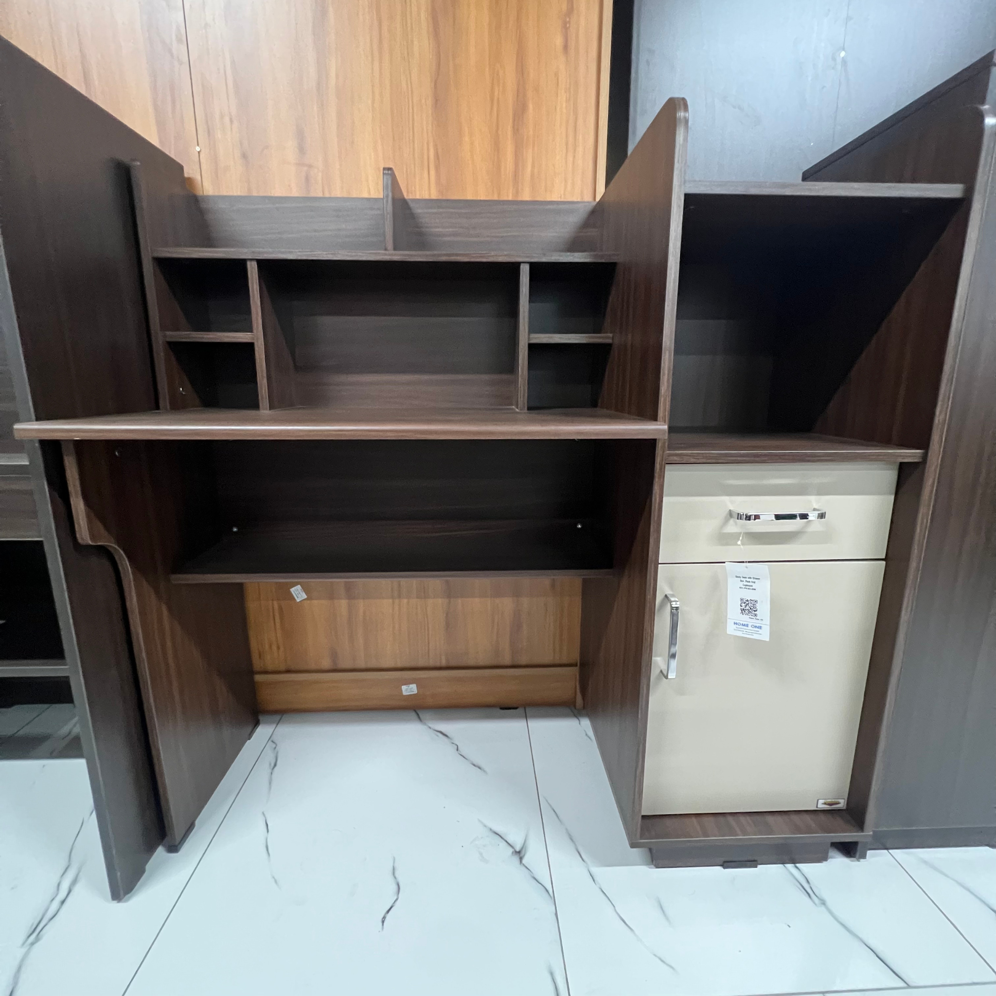 Study Desk with Drawer Box ,Rack And Cupboard