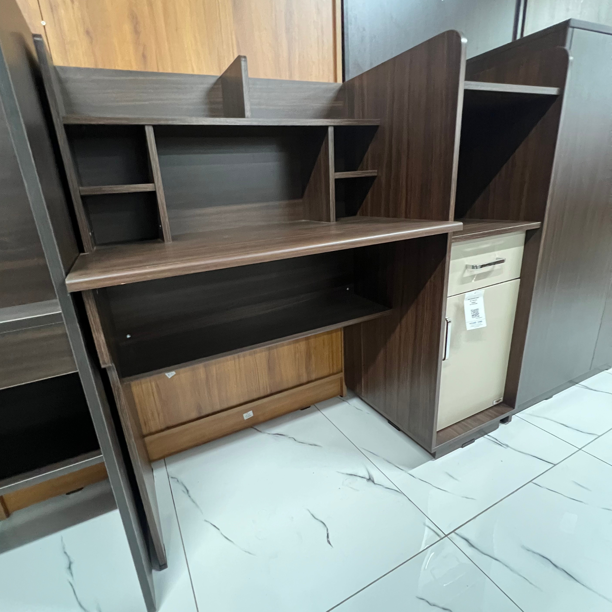 Study Desk with Drawer Box Rack And Cupboard