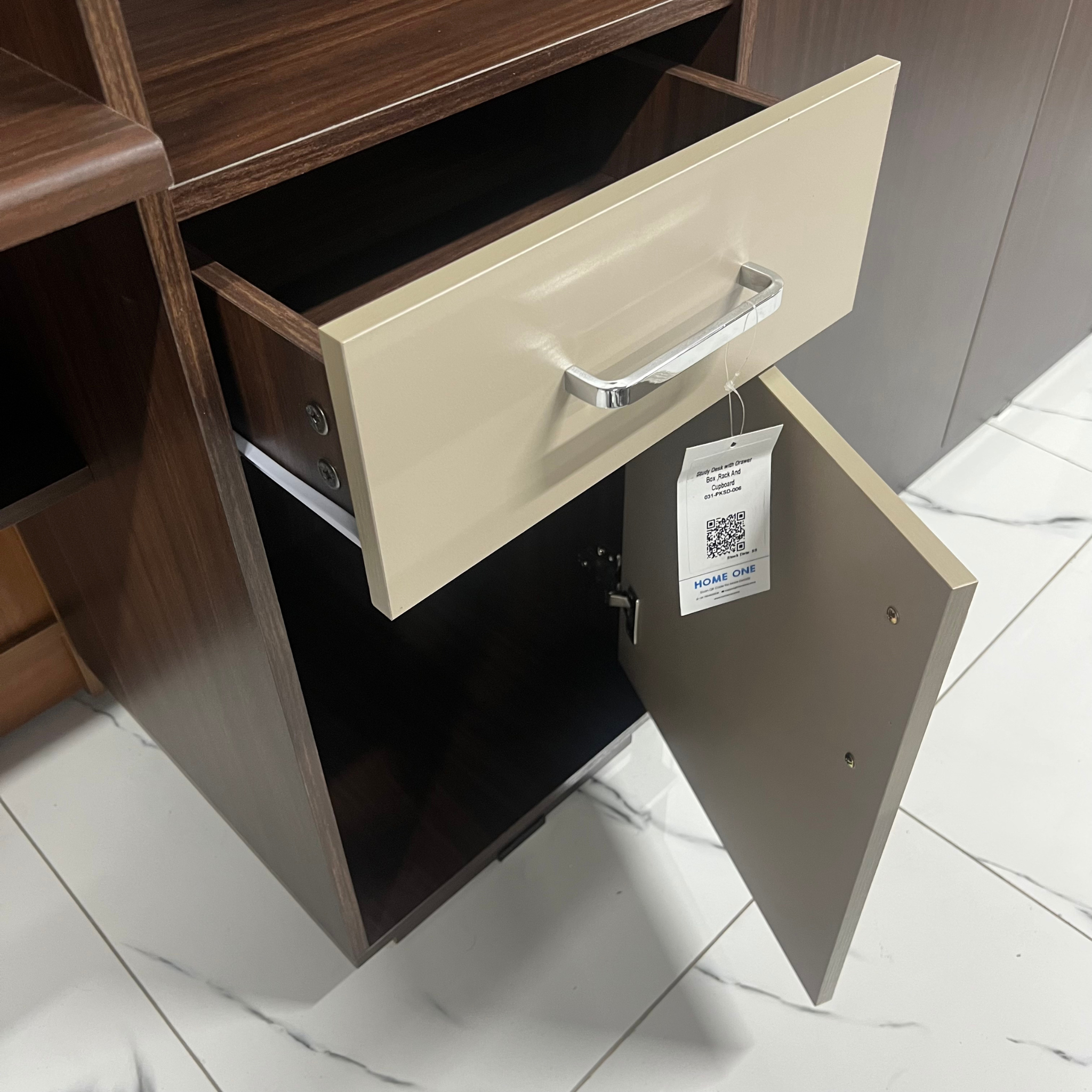 Study Desk with Drawer Box ,Rack And Cupboard