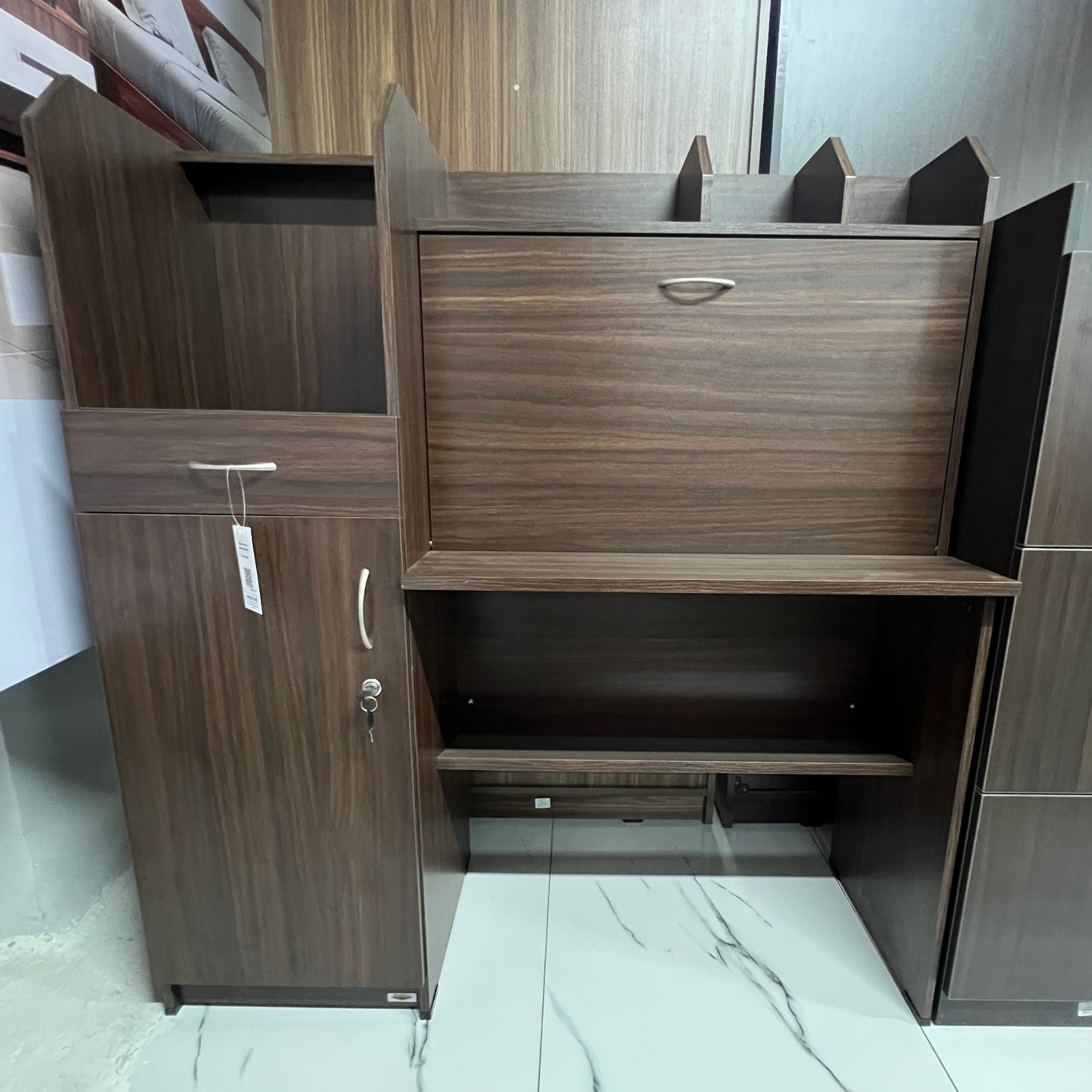 Study Desk with one Cupboard And Drawer
