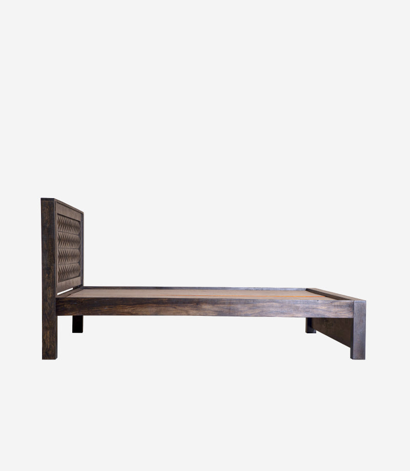 42" Headboard Diamond Sheesham Wood Bed