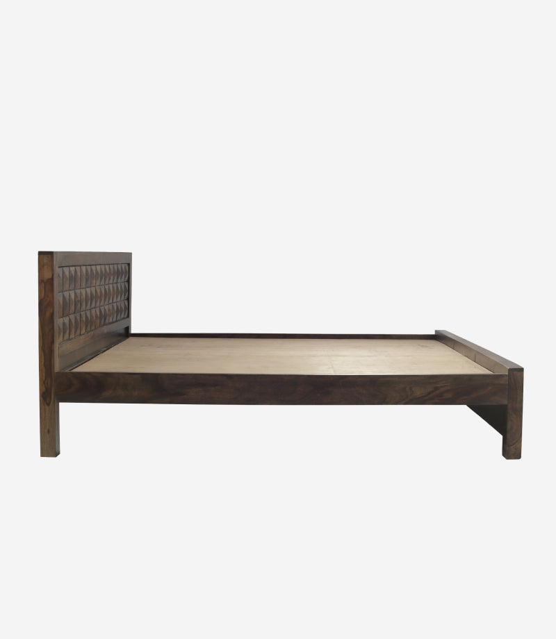 42" Headboard Diamond Sheesham Wood Bed
